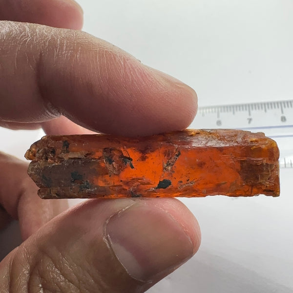 50.11ct Orange Kyanite Crystal, Tanzania, Untreated Unheated