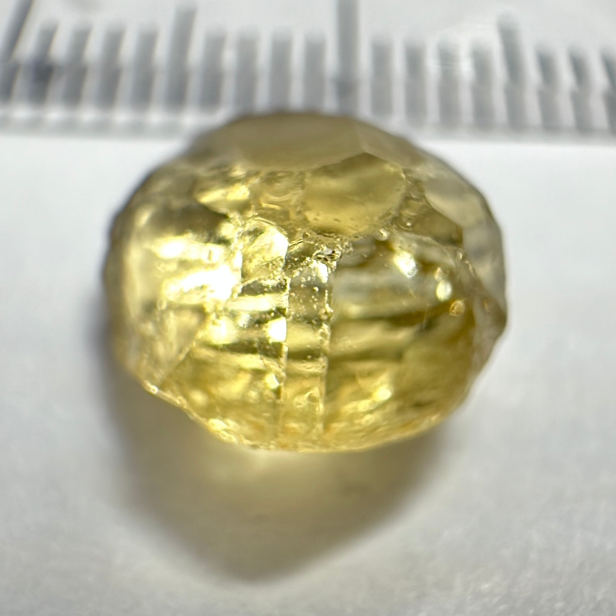 Yellow Tourmaline Crystal, 3.88ct, VVS-IF, Tanzania, Untreated Unheated. 9 x 8 x 5mm