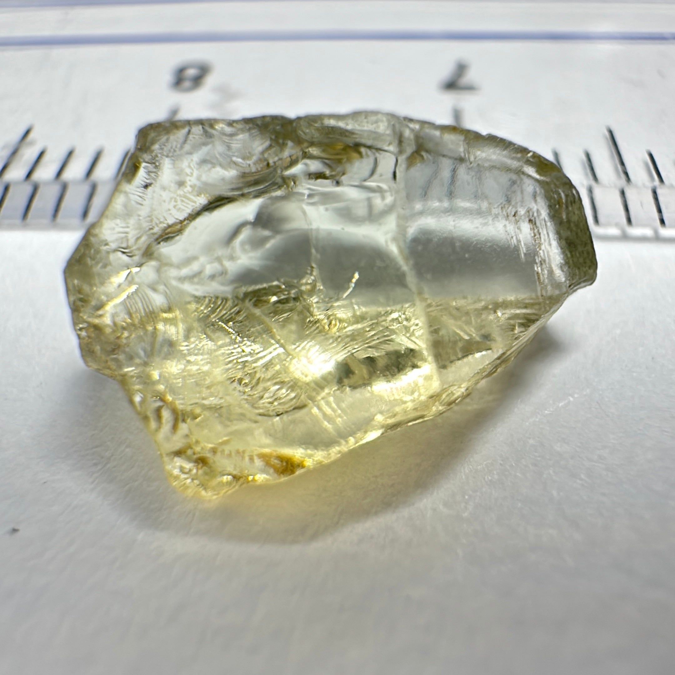 Yellow Tourmaline Crystal, 4.53ct, VVS-IF, Tanzania, Untreated Unheated. 12 x 7.5 x 5mm. Flattish