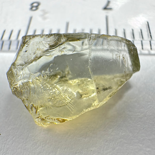 Yellow Tourmaline Crystal, 4.53ct, VVS-IF, Tanzania, Untreated Unheated. 12 x 7.5 x 5mm. Flattish