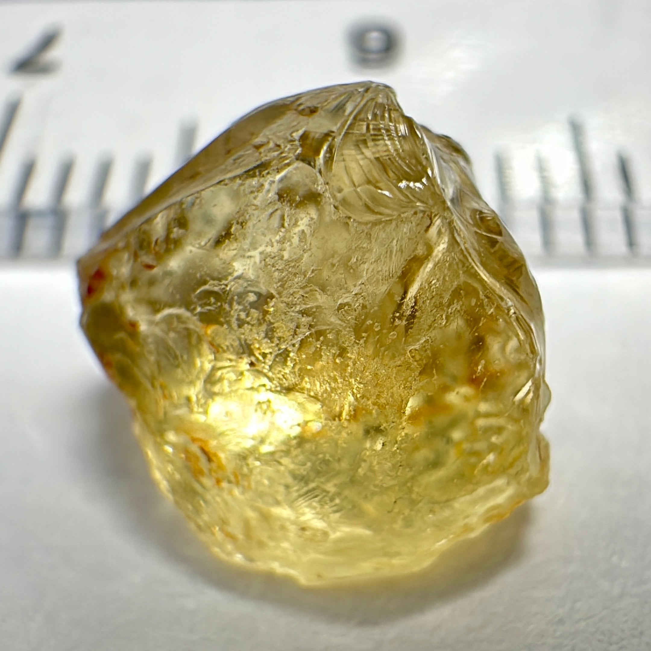 Yellow Tourmaline Crystal, 3.67ct, VVS-IF, Tanzania, Untreated Unheated. 8 x 8 x 6mm