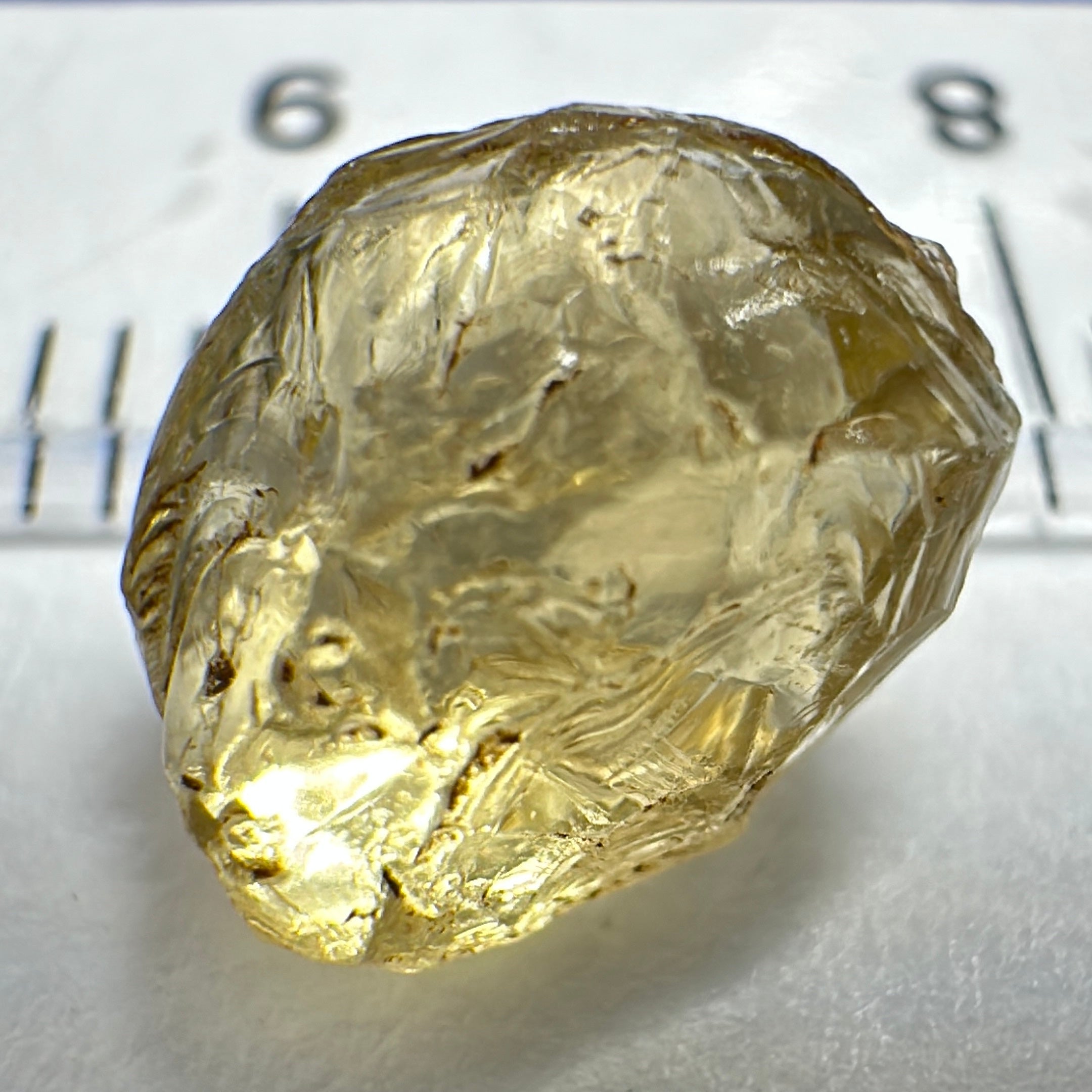 Yellow Tourmaline Crystal, 3.16ct, VVS-IF, Tanzania, Untreated Unheated.