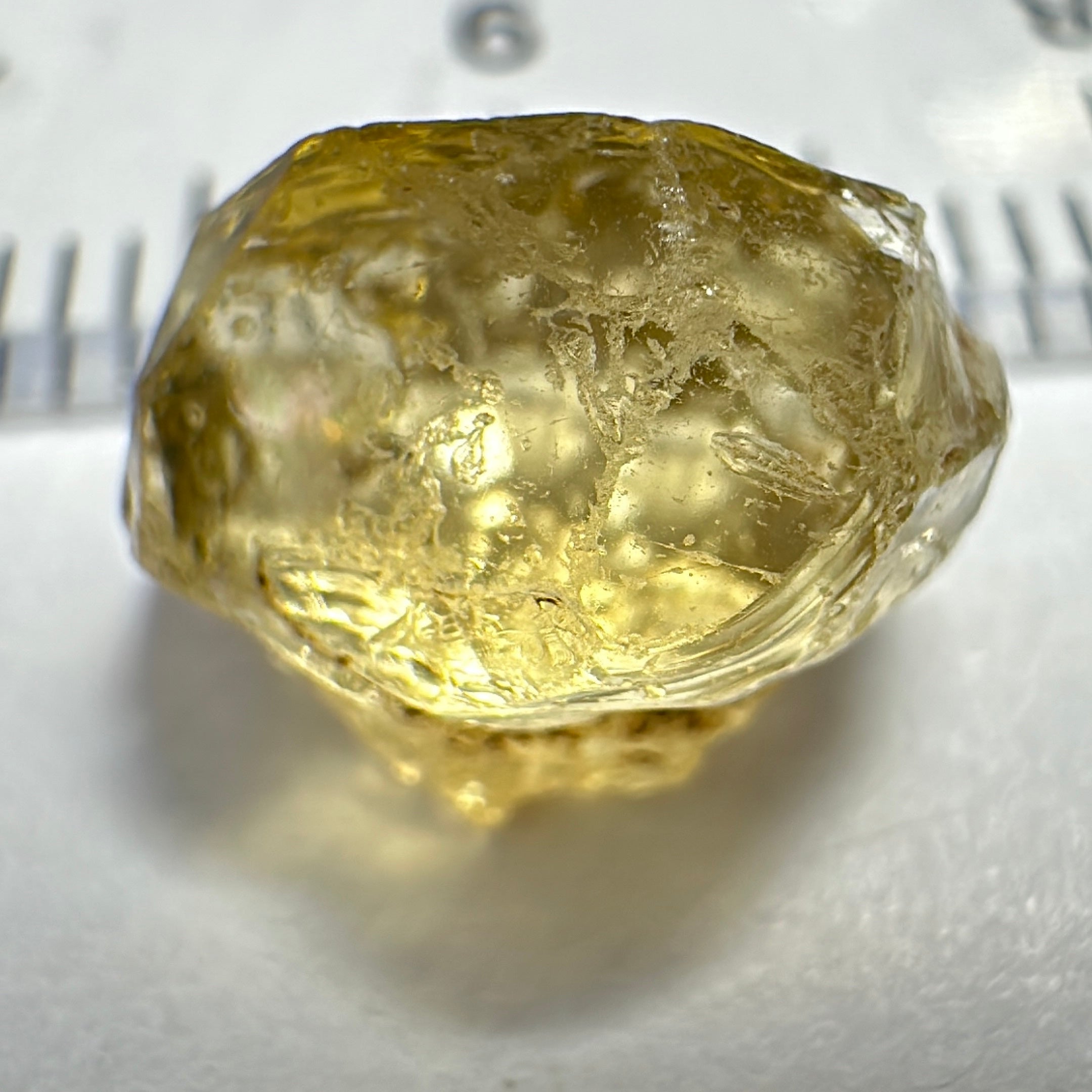 Yellow Tourmaline Crystal, 4.53ct, VVS-IF, Tanzania, Untreated Unheated. 10.2 x 7 x 6mm