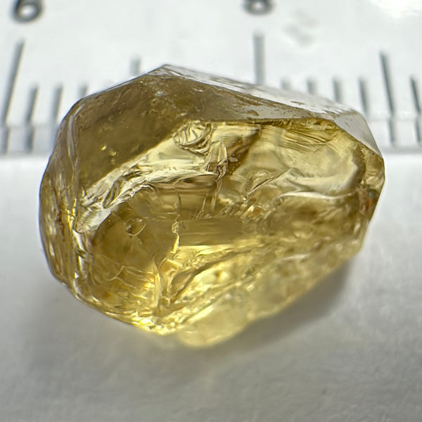 Yellow Tourmaline Crystal, 4.53ct, VVS-IF, Tanzania, Untreated Unheated. 10.2 x 7 x 6mm