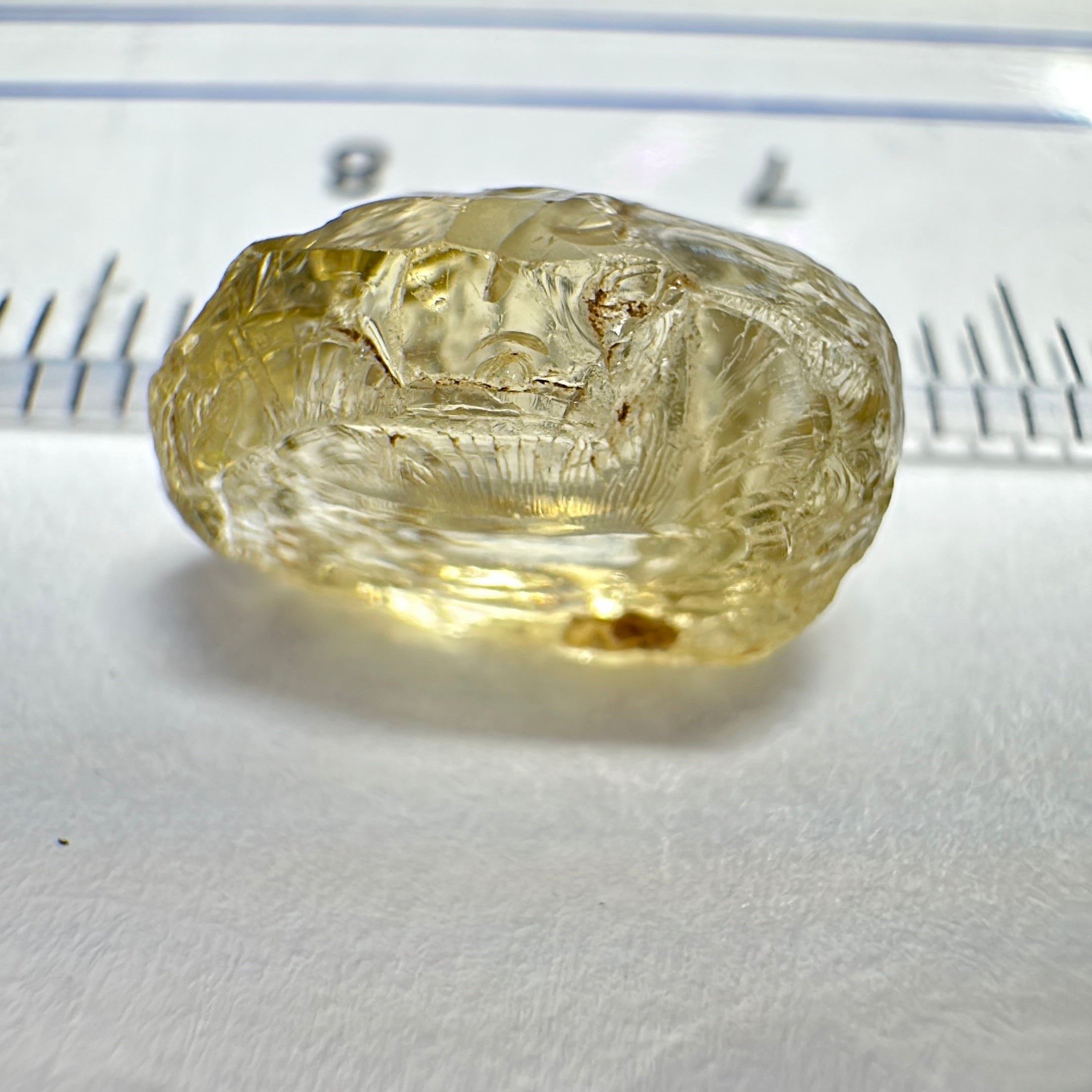 4.58ct Yellow Tourmaline Crystal, VVS-IF, Tanzania, Untreated Unheated. 11 x 5.5 x 6mm