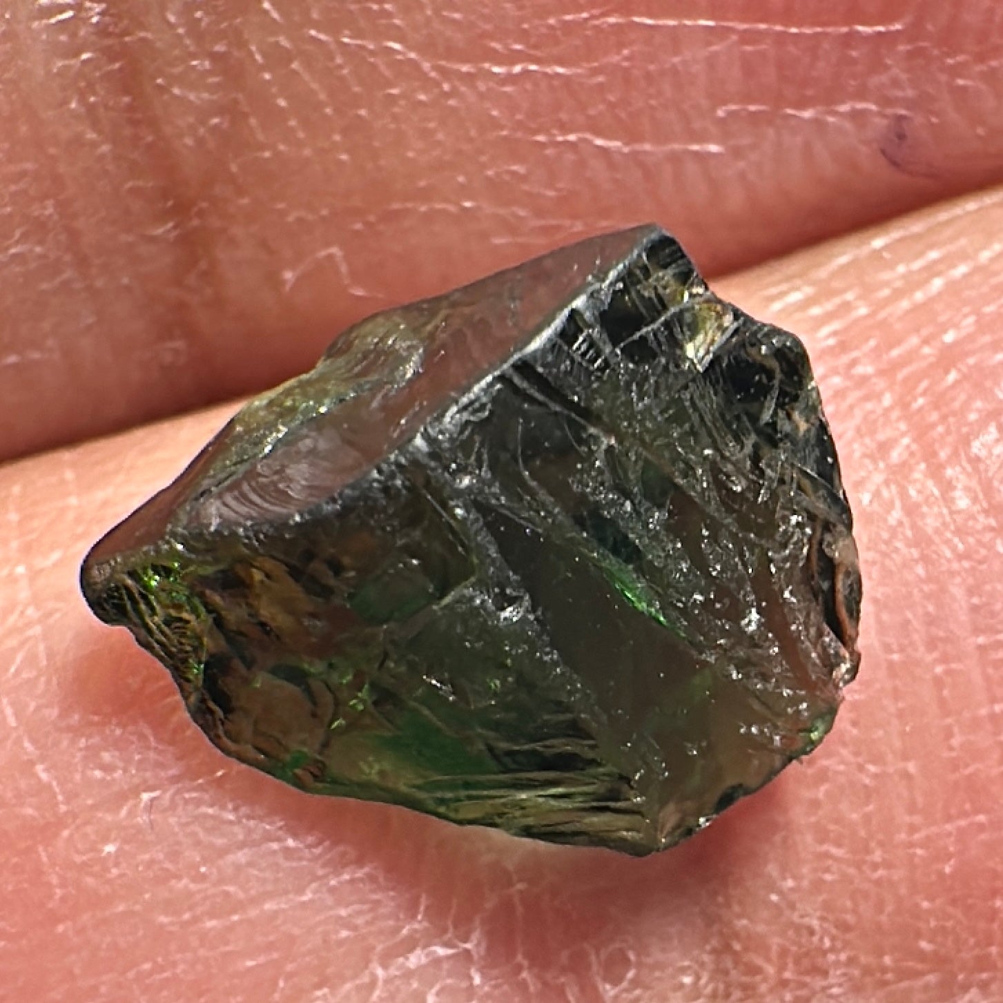 Chrome Tourmaline, 2.20ct, VVS-IF but dark and flattish shape, Laletema, Tanzania, Untreated Unheated