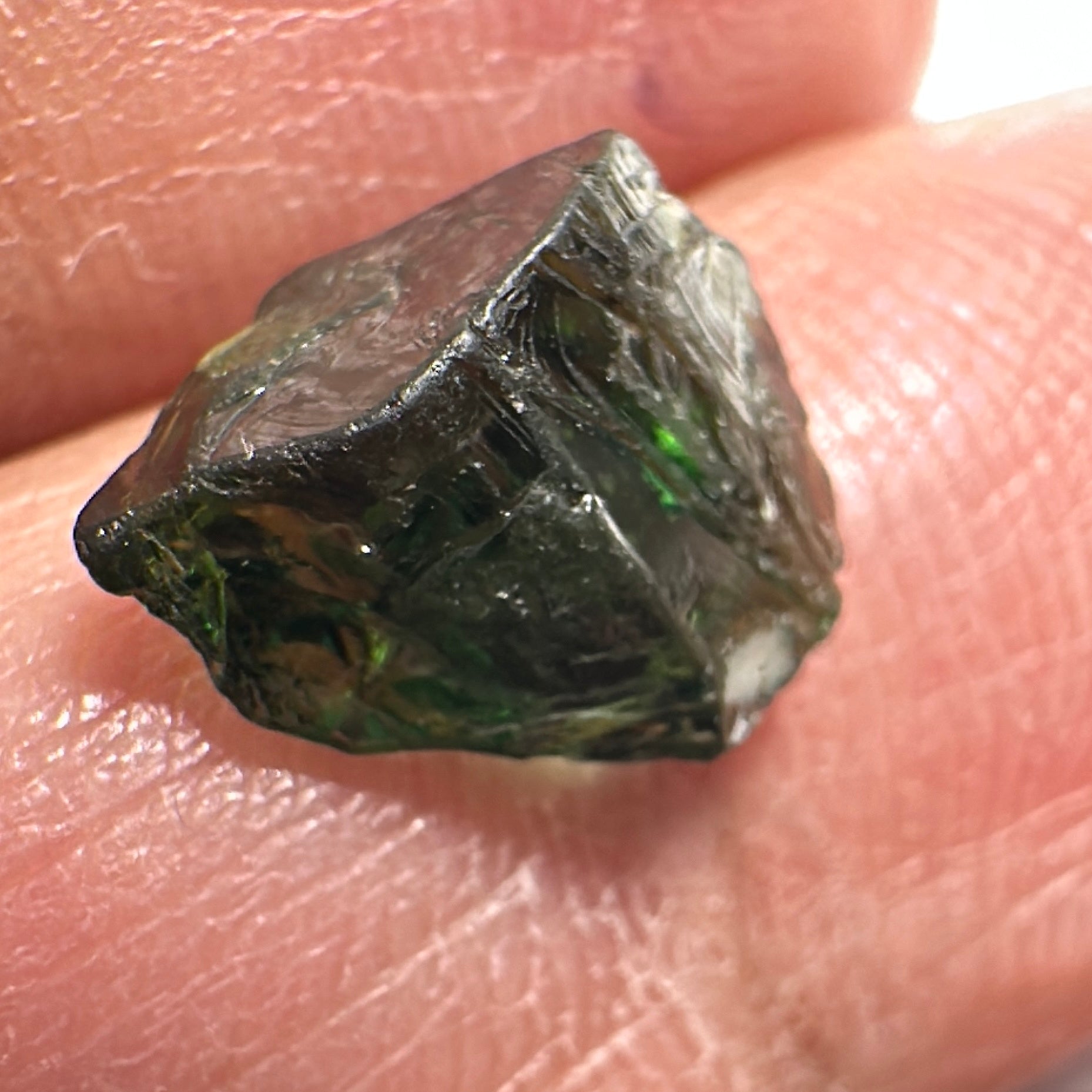 Chrome Tourmaline, 2.20ct, VVS-IF but dark and flattish shape, Laletema, Tanzania, Untreated Unheated