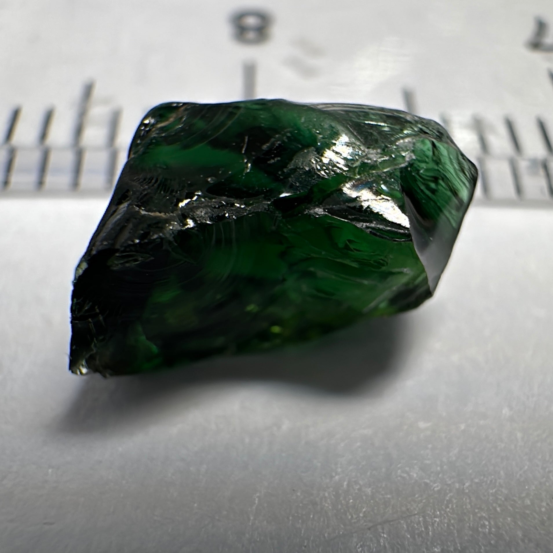 Chrome Tourmaline, 1.91ct, VVS-IF but dark, Laletema, Tanzania, Untreated Unheated