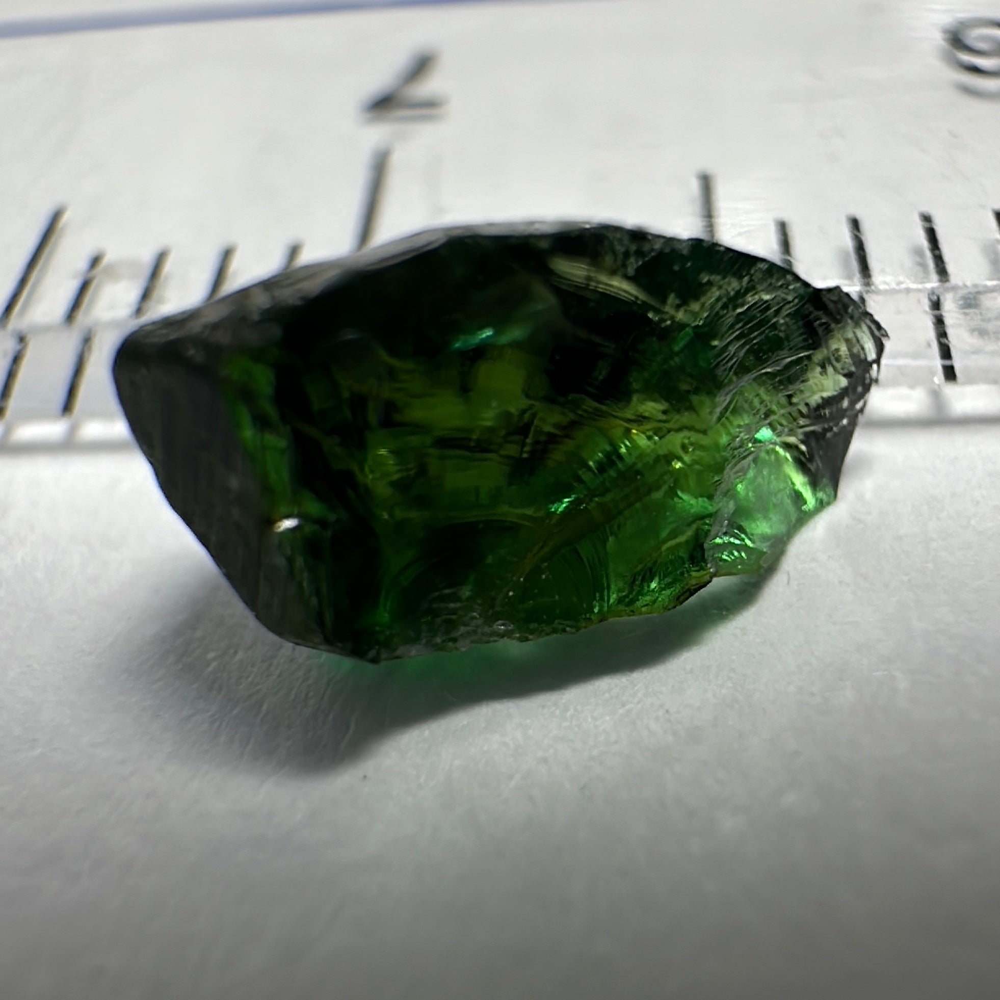 Chrome Tourmaline, 1.03ct, VS-VVS but dark, Laletema, Tanzania, Untreated Unheated