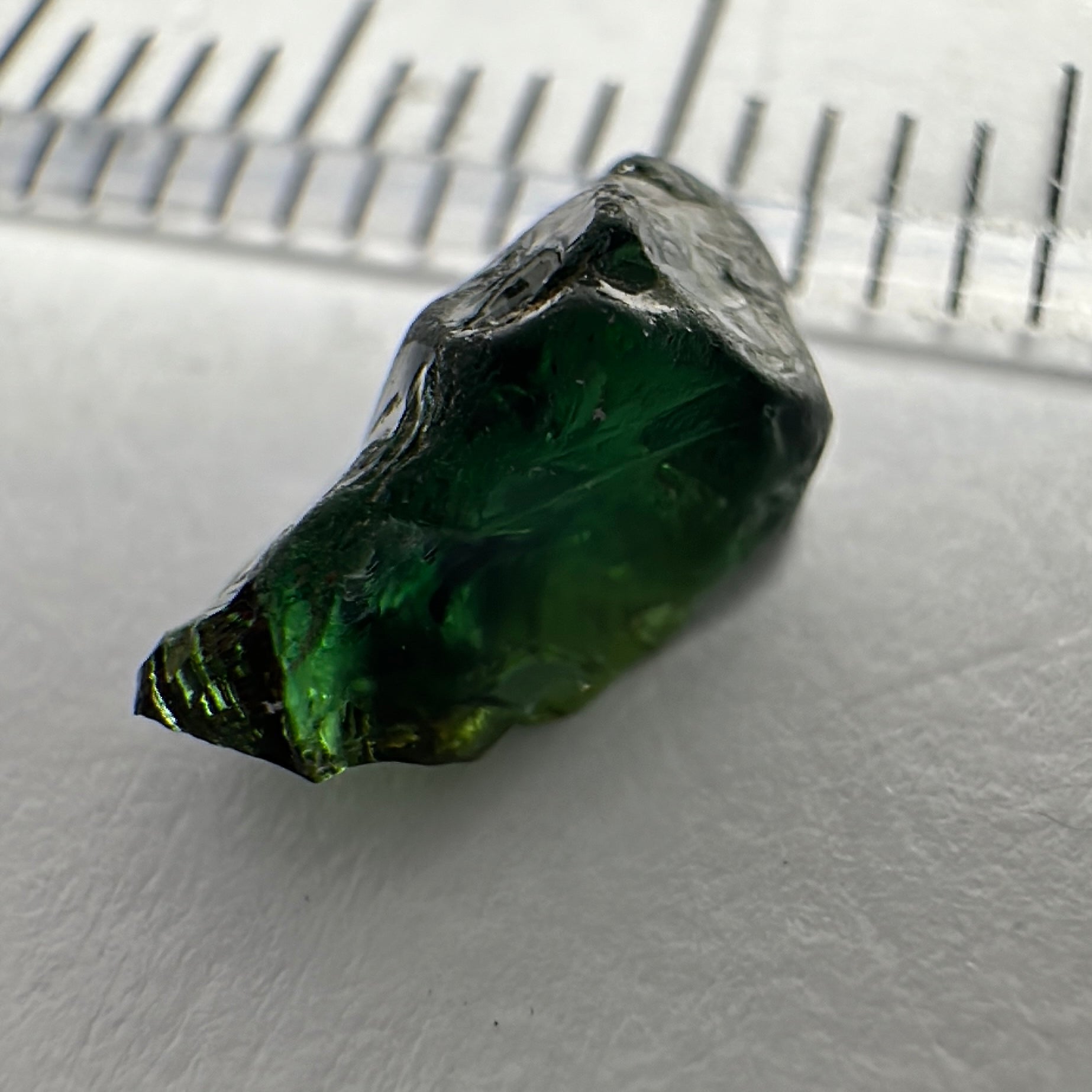 Chrome Tourmaline, 1.03ct, VS-VVS but dark, Laletema, Tanzania, Untreated Unheated