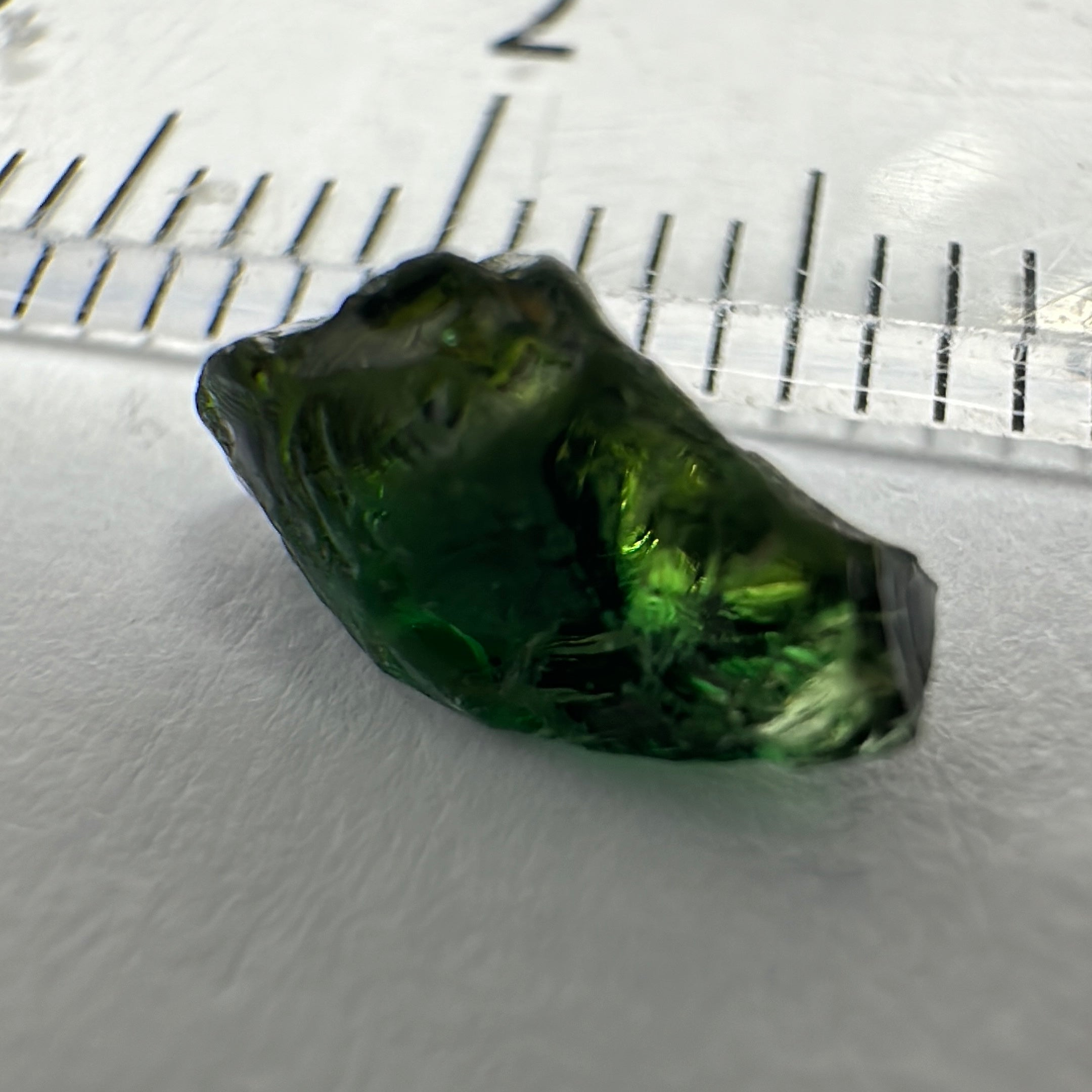 Chrome Tourmaline, 1.03ct, VS-VVS but dark, Laletema, Tanzania, Untreated Unheated