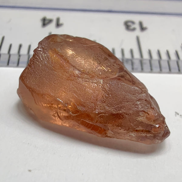 Peach Malaya Garnet, 5.84ct, vvs-if but flattish, Unheated Untreated, Umba Valley Tanzania