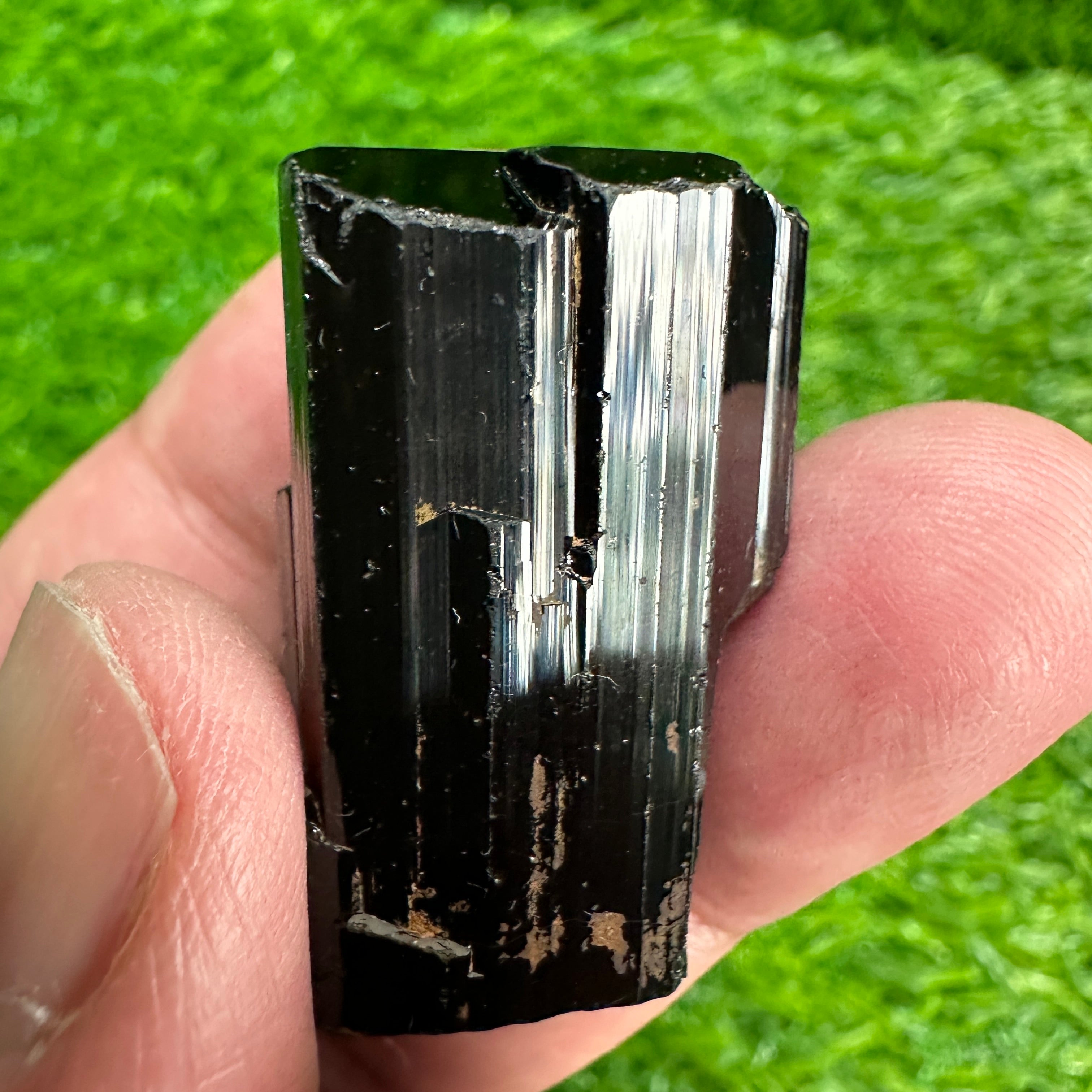 Black Tourmaline Crystal, 25gm, Tanzania, Untreated Unheated