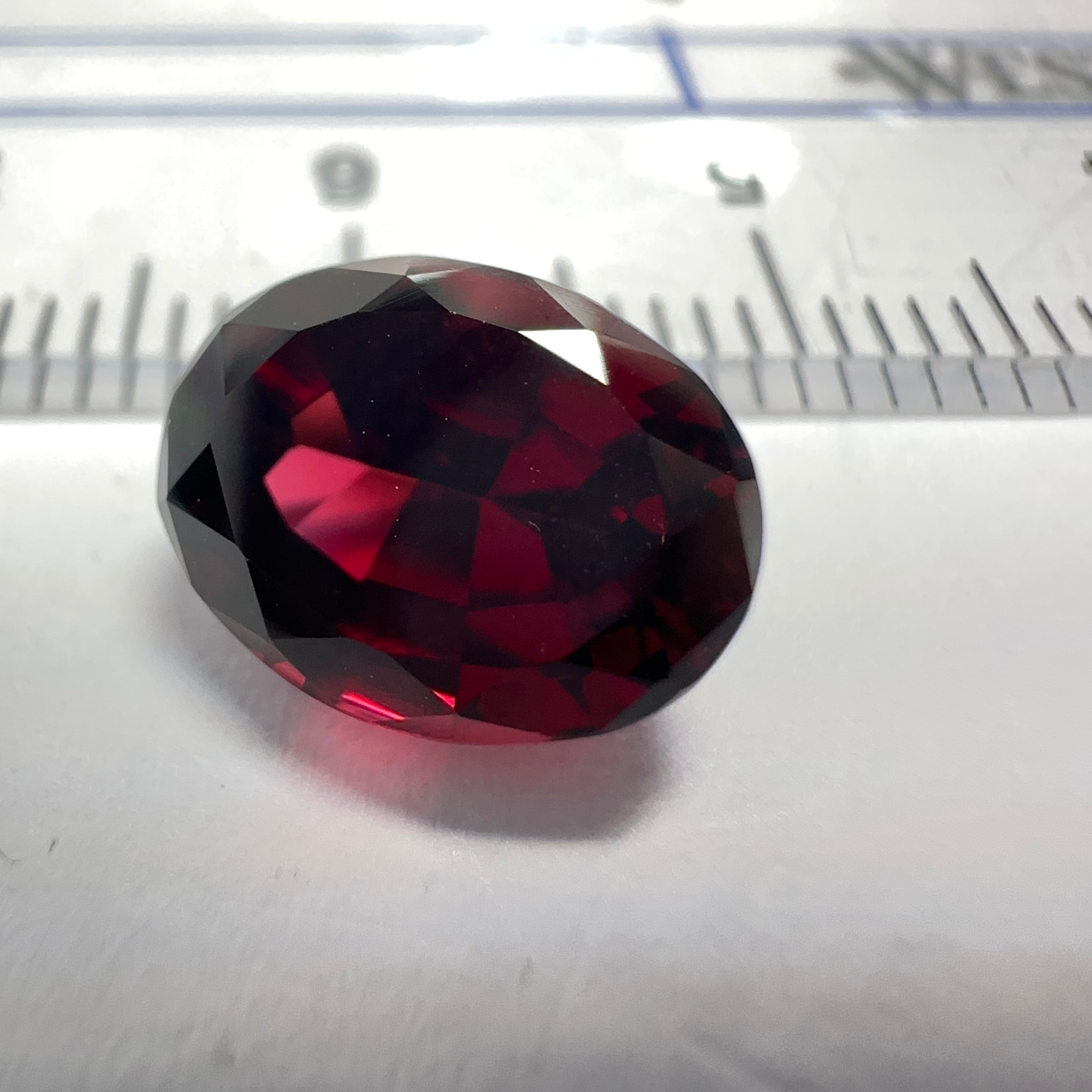 Dark Umbalite Garnet, 3.90ct, Tanzania, Untreated Unheated, see photos on black background