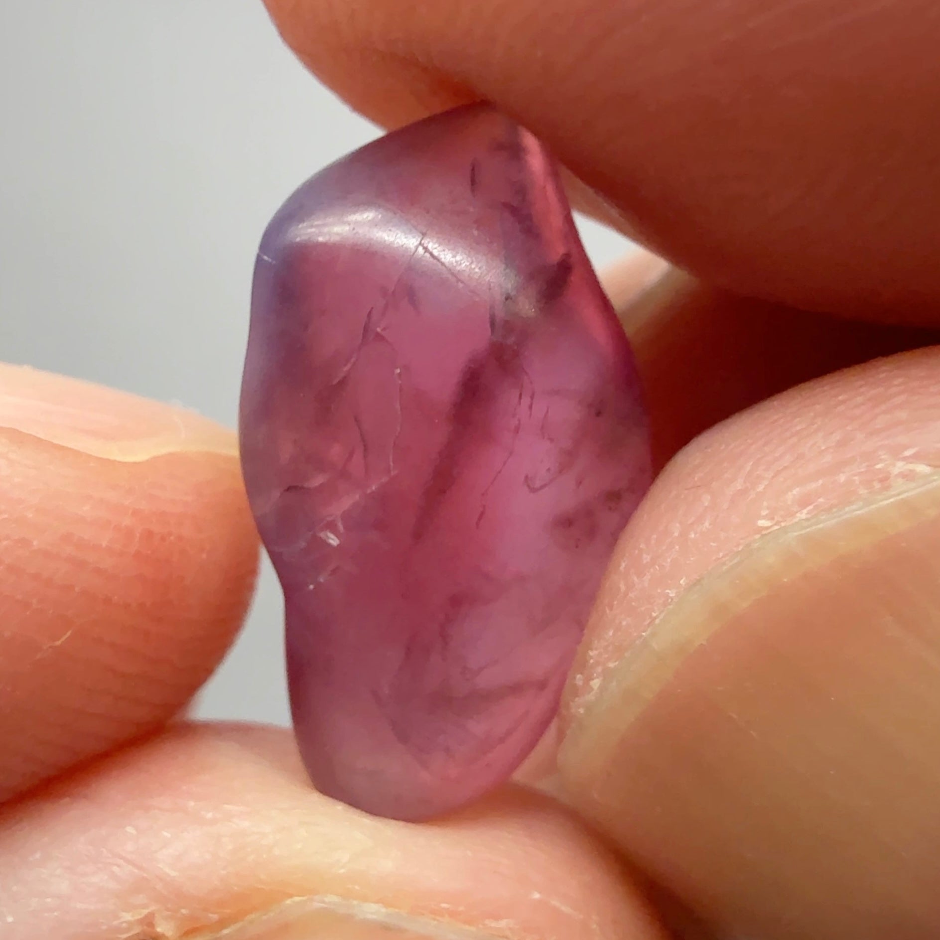 Mahenge Spinel, semi polished tumblestone, 7.52ct, Mahenge, Tanzania, Untreated Unheated