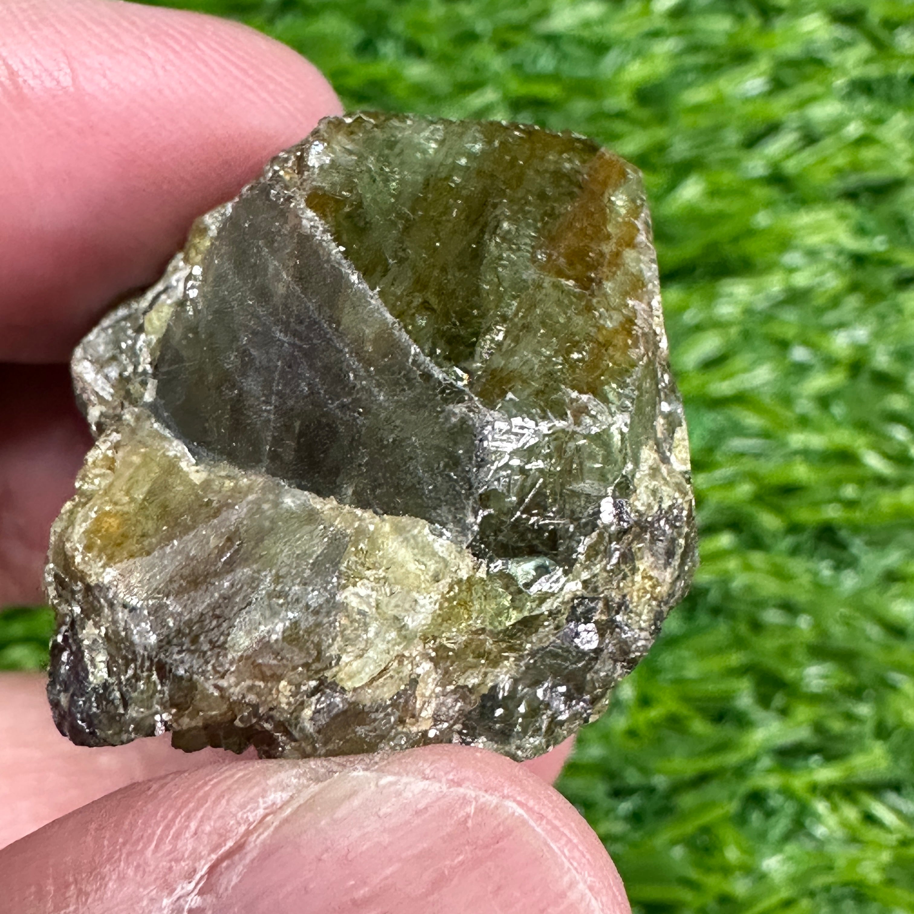 Tsavorite Garnet Crystal on Matrix, 31gm, Merelani, Tanzania, Untreated Unheated