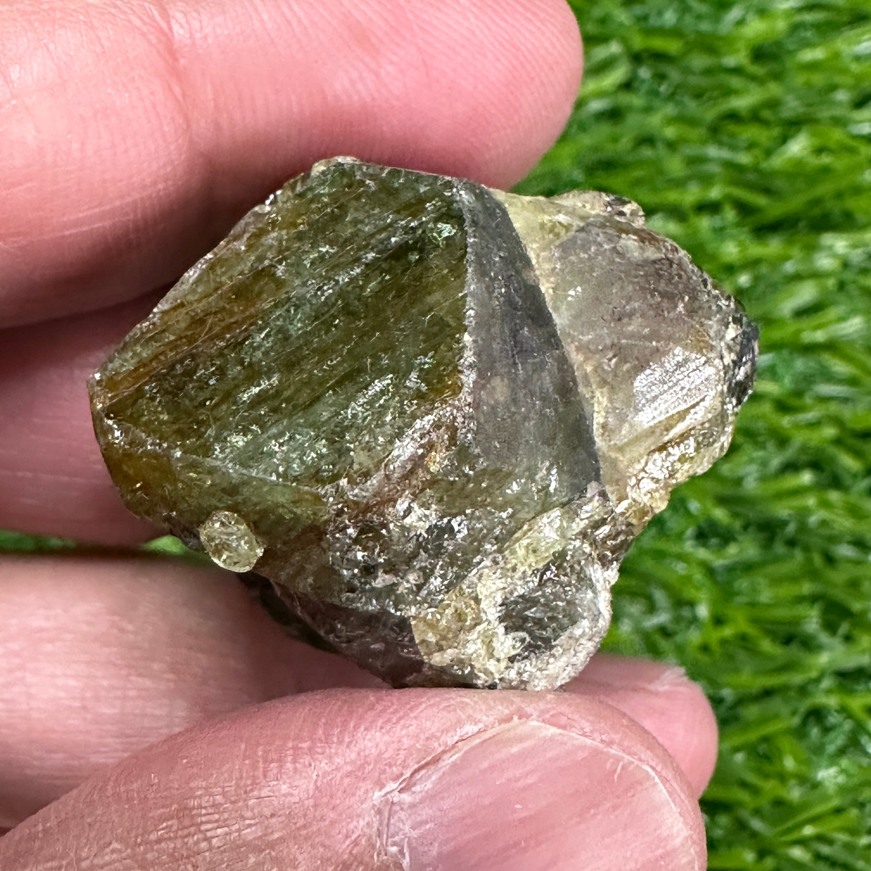 Tsavorite Garnet Crystal on Matrix, 31gm, Merelani, Tanzania, Untreated Unheated