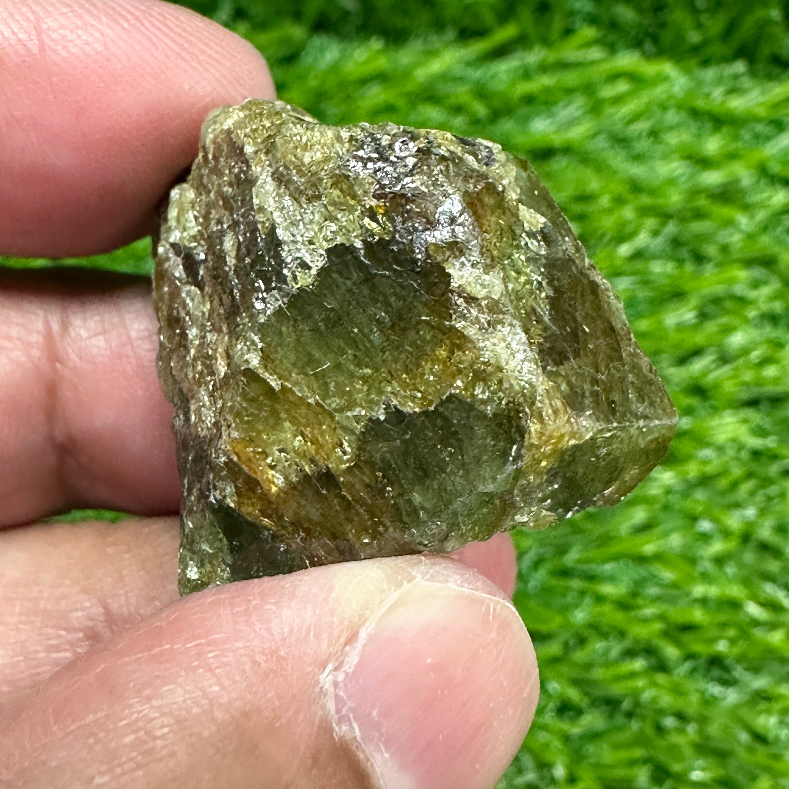 Tsavorite Garnet Crystal on Matrix, 31gm, Merelani, Tanzania, Untreated Unheated