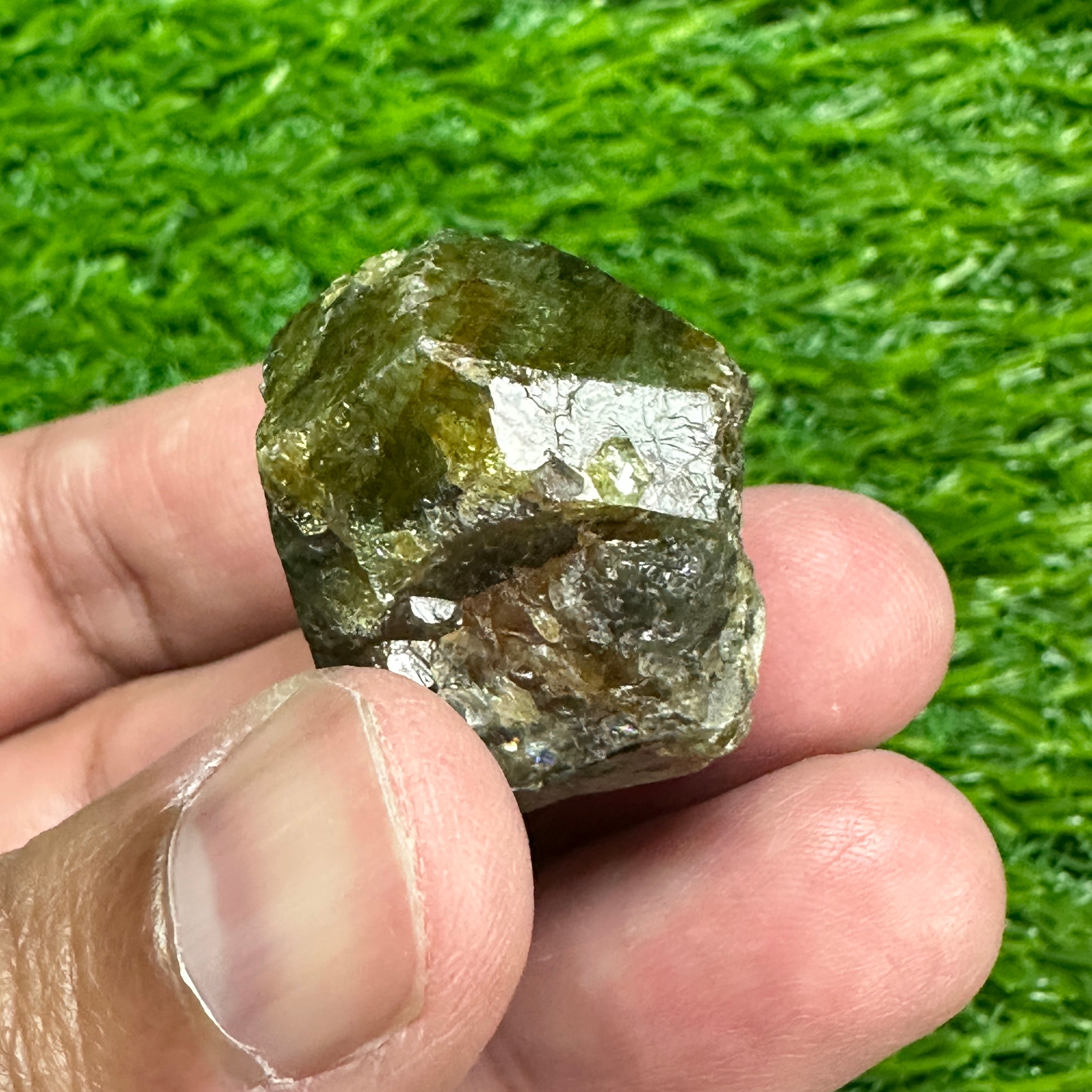 Tsavorite Garnet Crystal on Matrix, 31gm, Merelani, Tanzania, Untreated Unheated