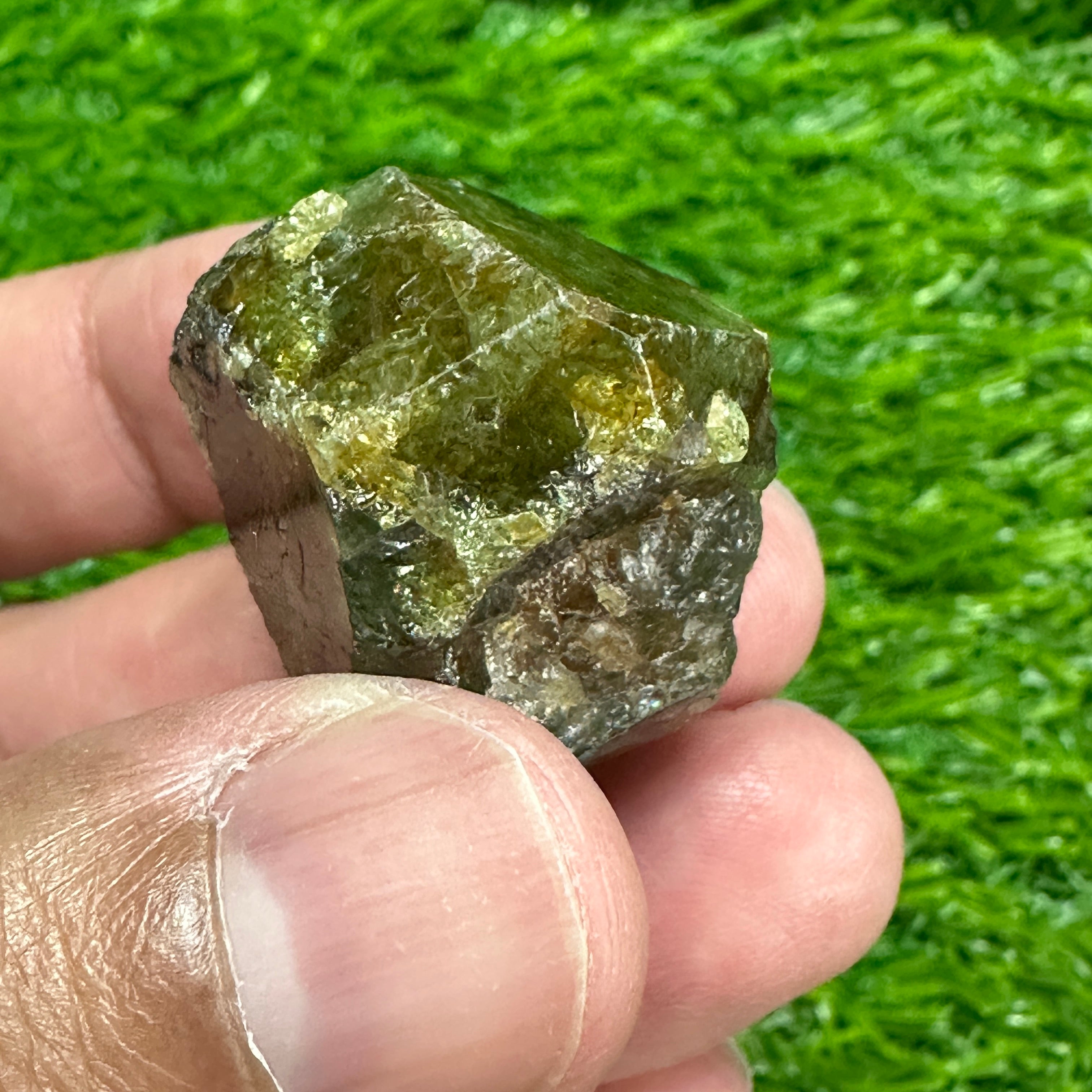 Tsavorite Garnet Crystal on Matrix, 31gm, Merelani, Tanzania, Untreated Unheated