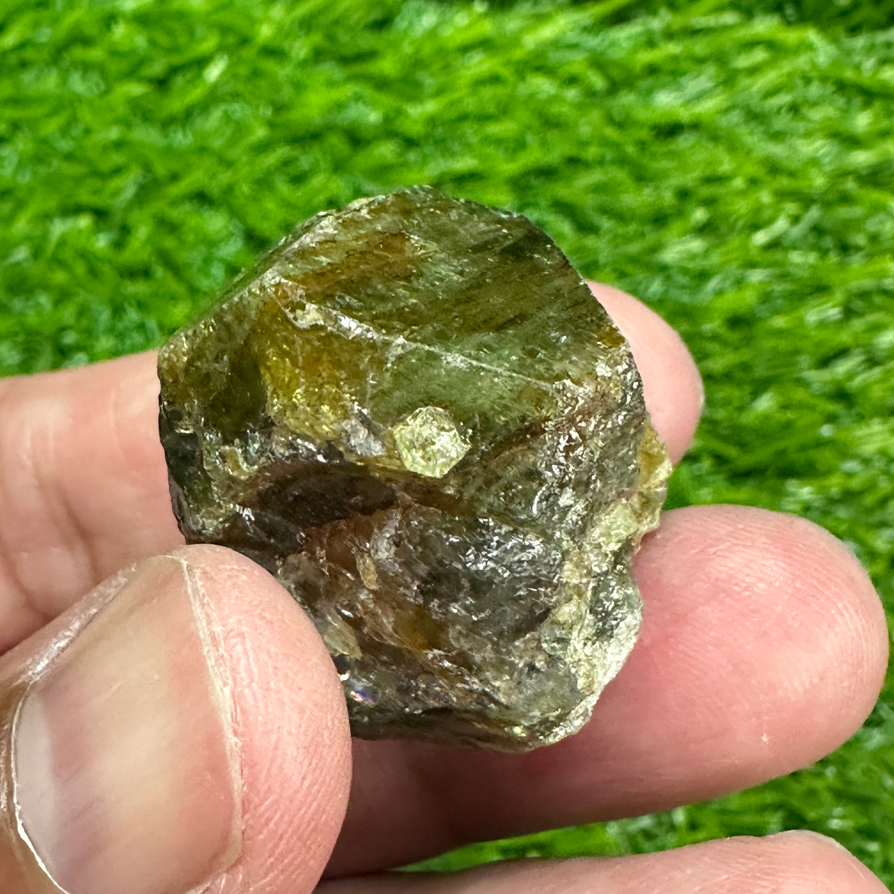 Tsavorite Garnet Crystal on Matrix, 31gm, Merelani, Tanzania, Untreated Unheated