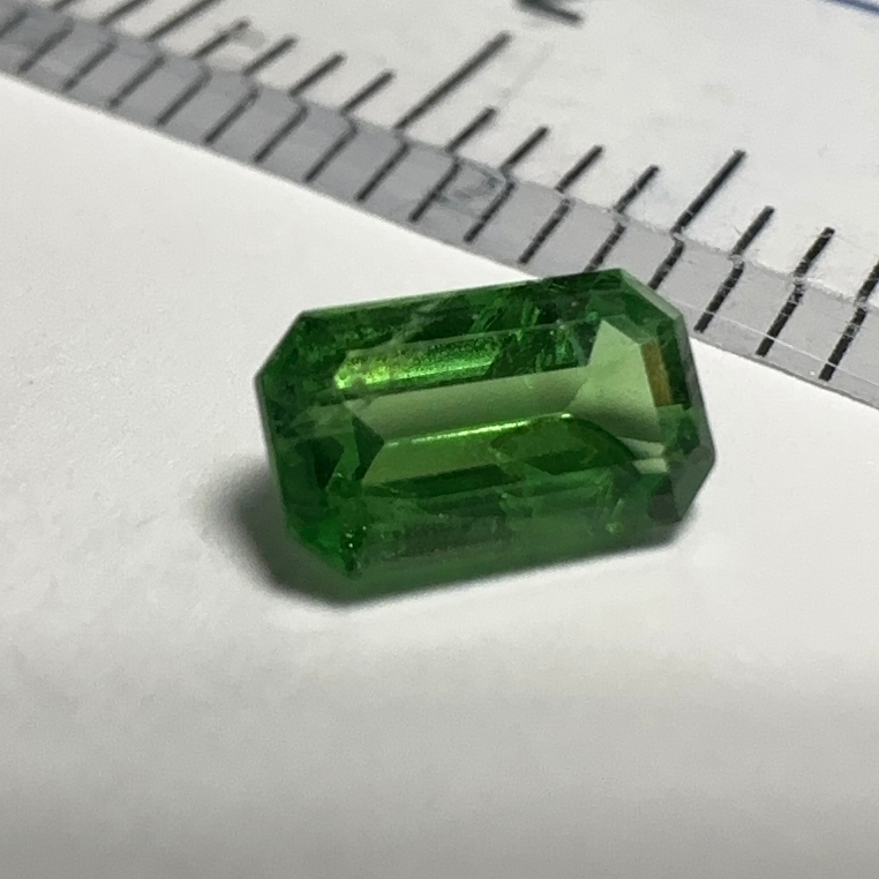 Tsavorite Garnet, 0.52ct, Kenya, Unheated Untreated, native cut.