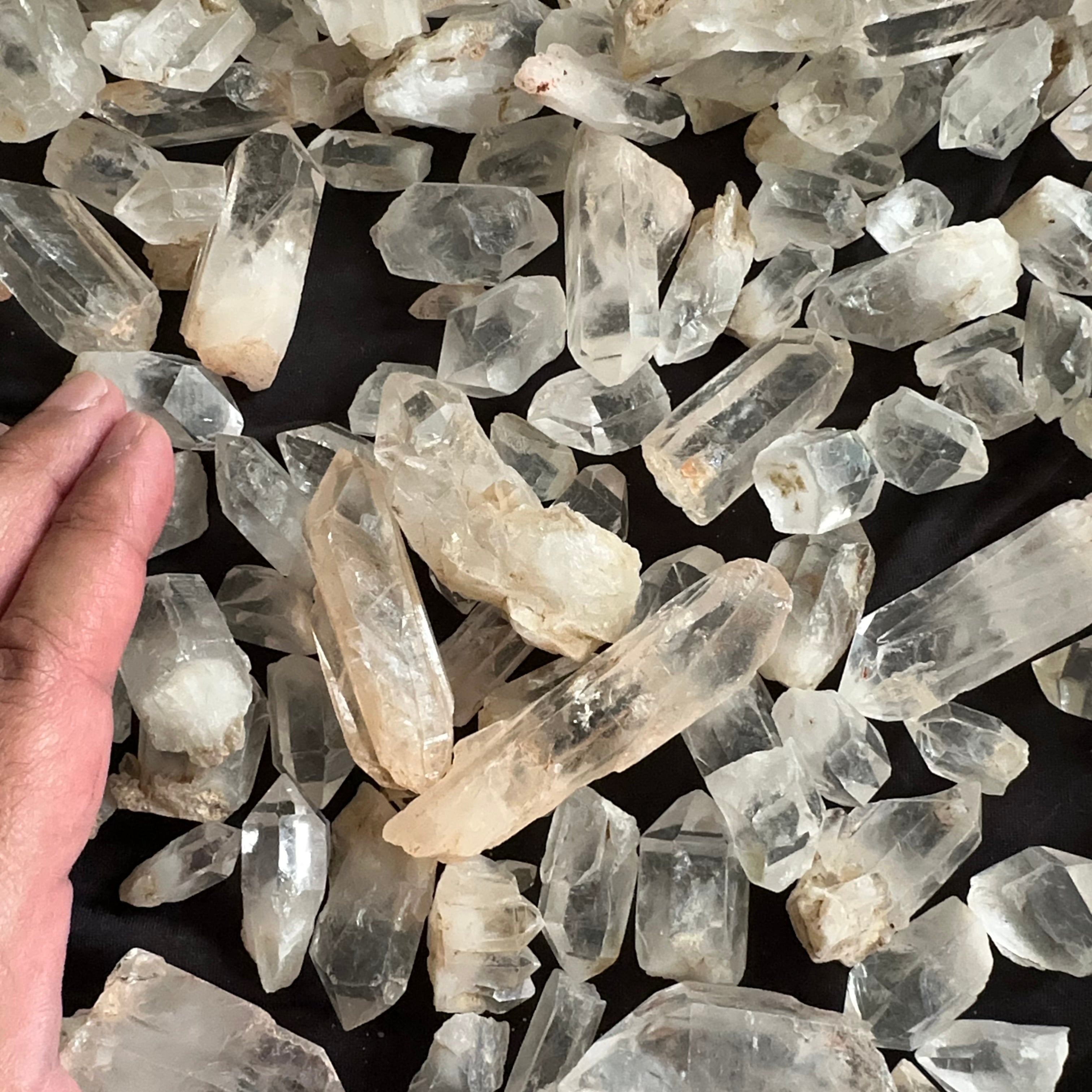 Tanzanian Quartz Crystals, blind pour, price per kilogram, clear points