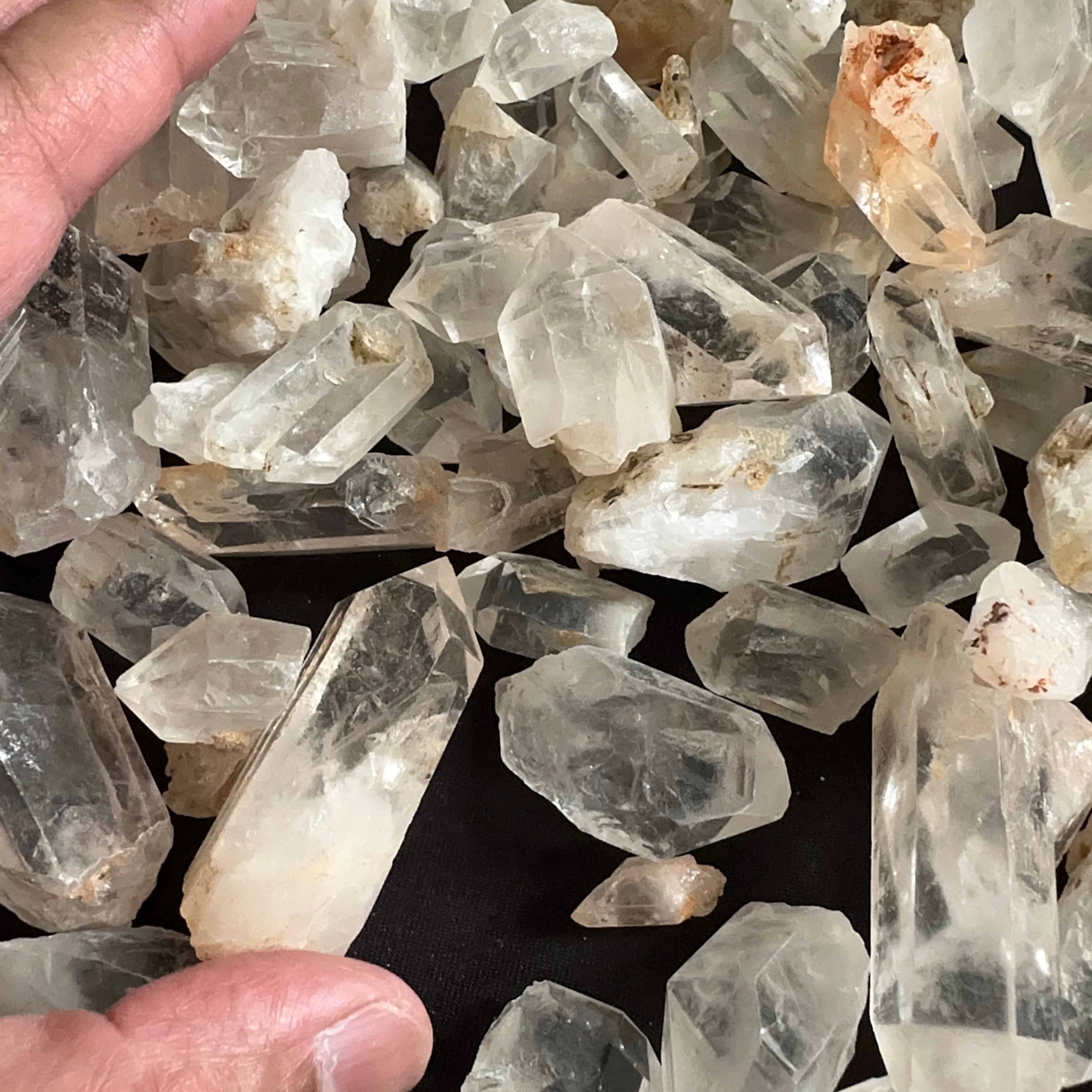 Tanzanian Quartz Crystals, blind pour, price per kilogram, clear points