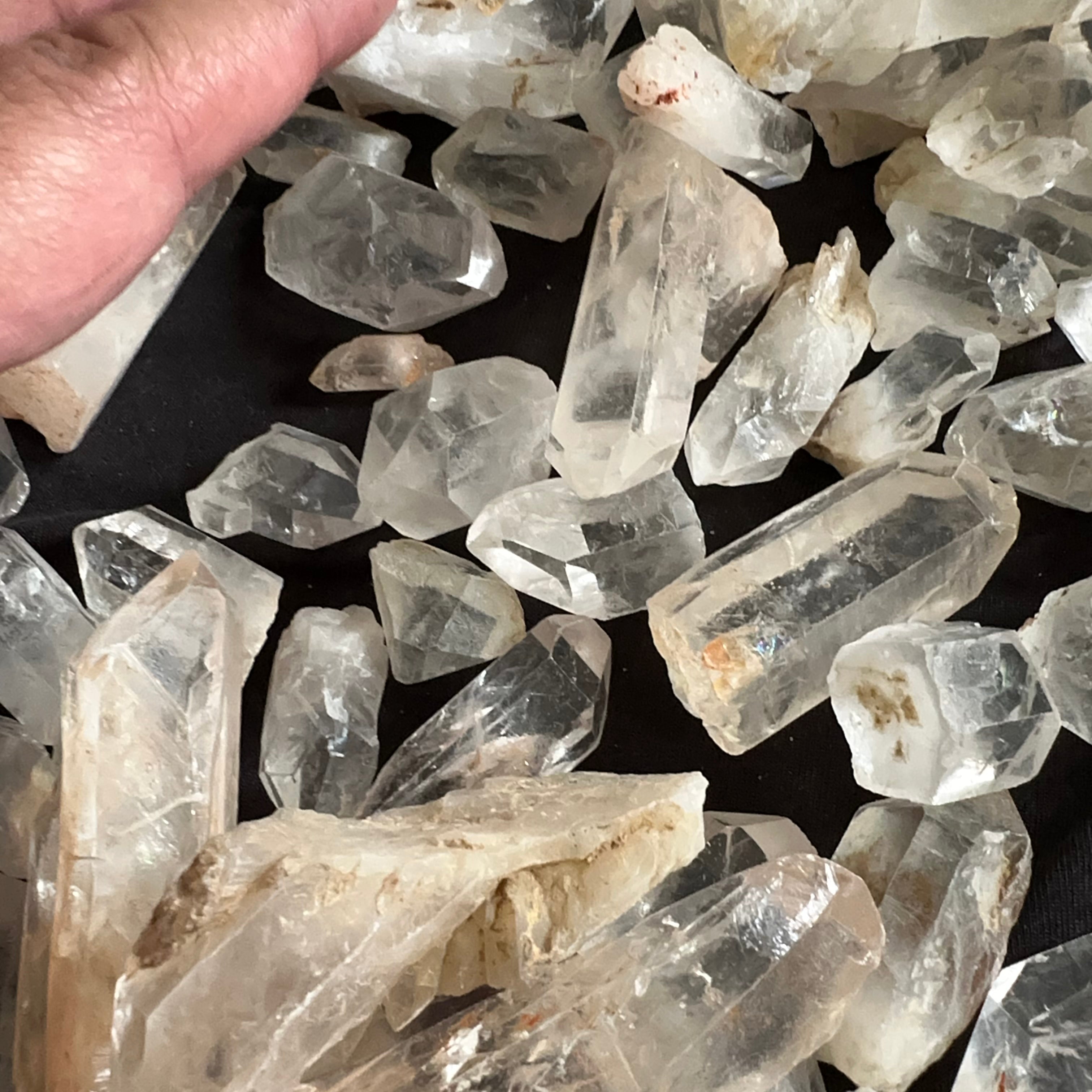 Tanzanian Quartz Crystals, blind pour, price per kilogram, clear points