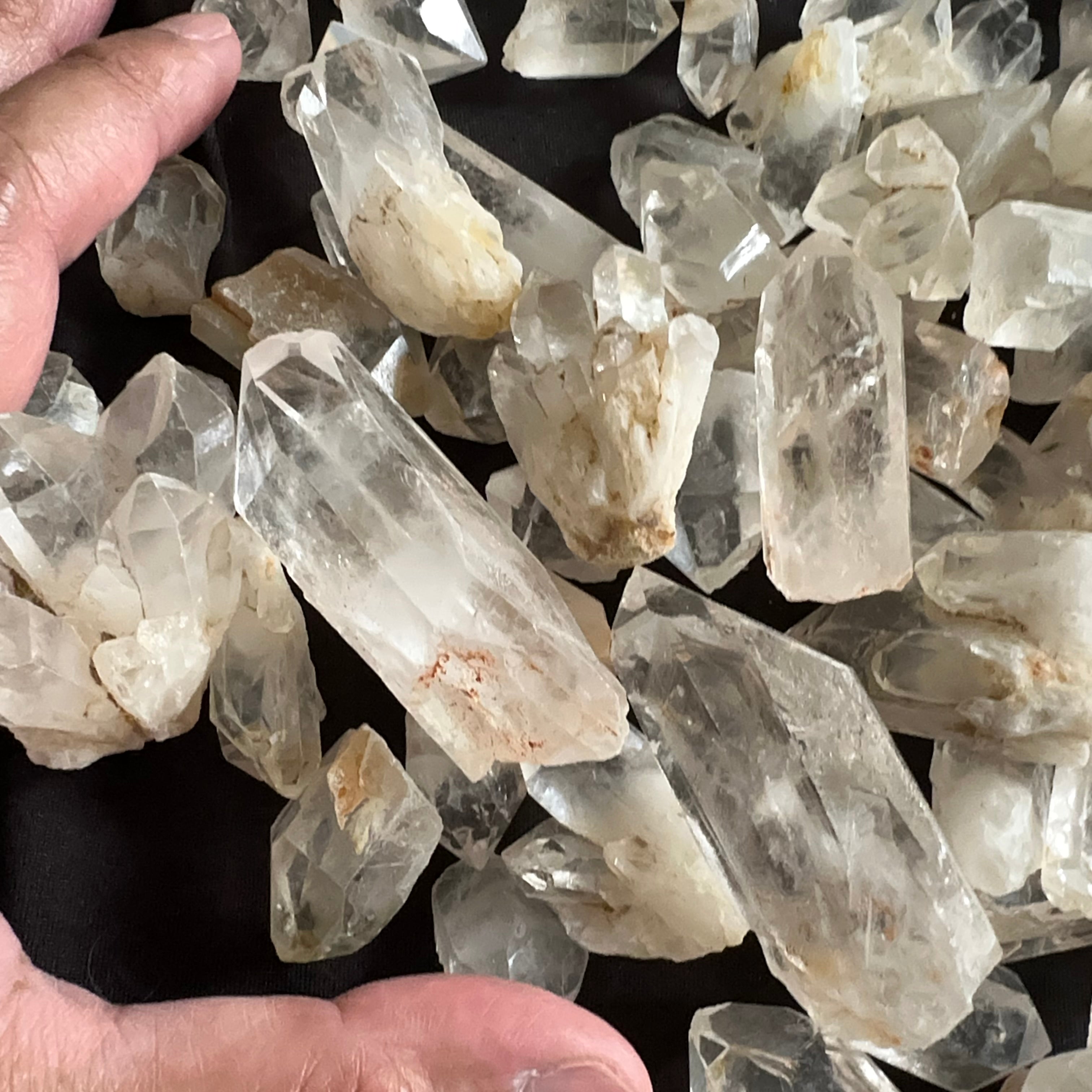 Tanzanian Quartz Crystals, blind pour, price per kilogram, clear points