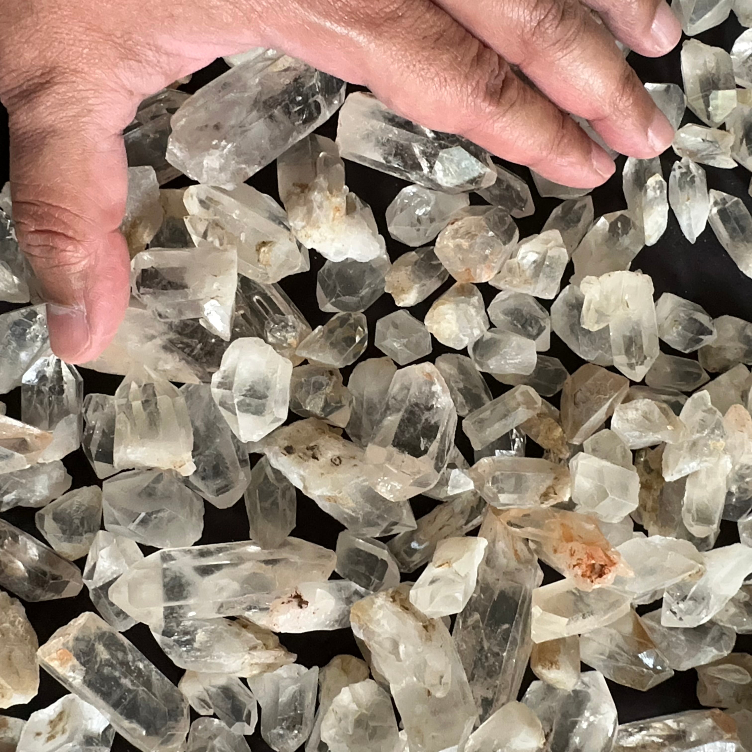 Tanzanian Quartz Crystals, blind pour, price per kilogram, clear points