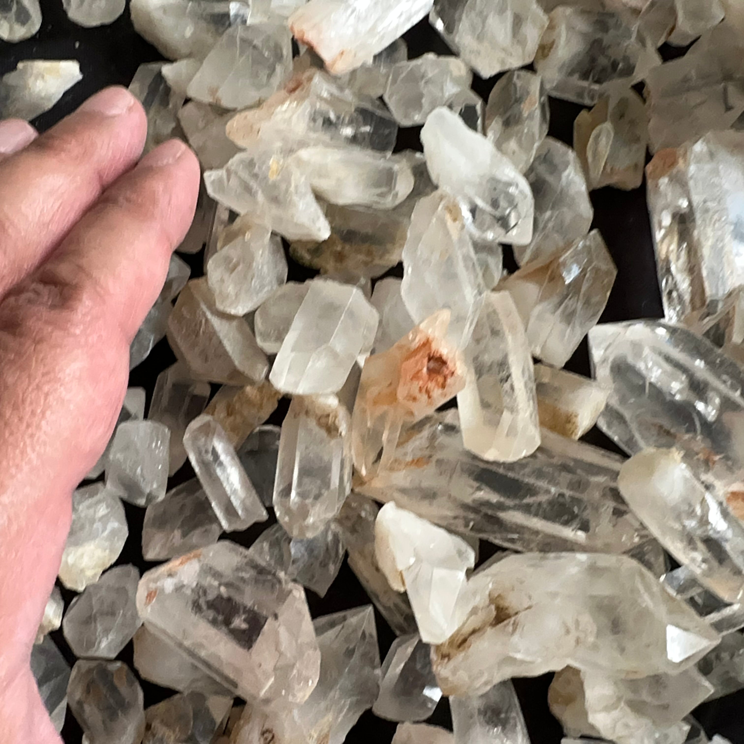 Tanzanian Quartz Crystals, blind pour, price per kilogram, clear points