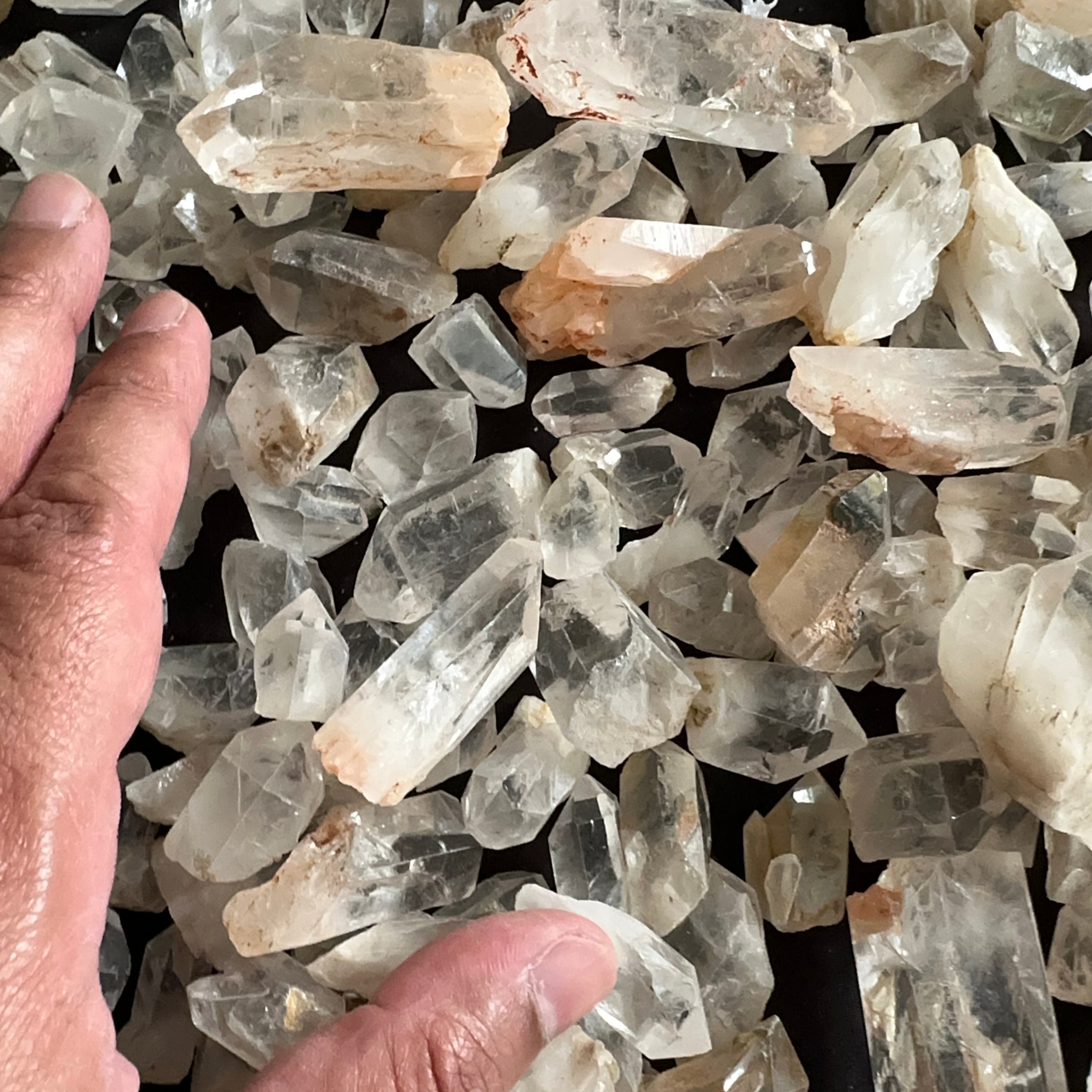 Tanzanian Quartz Crystals, blind pour, price per kilogram, clear points