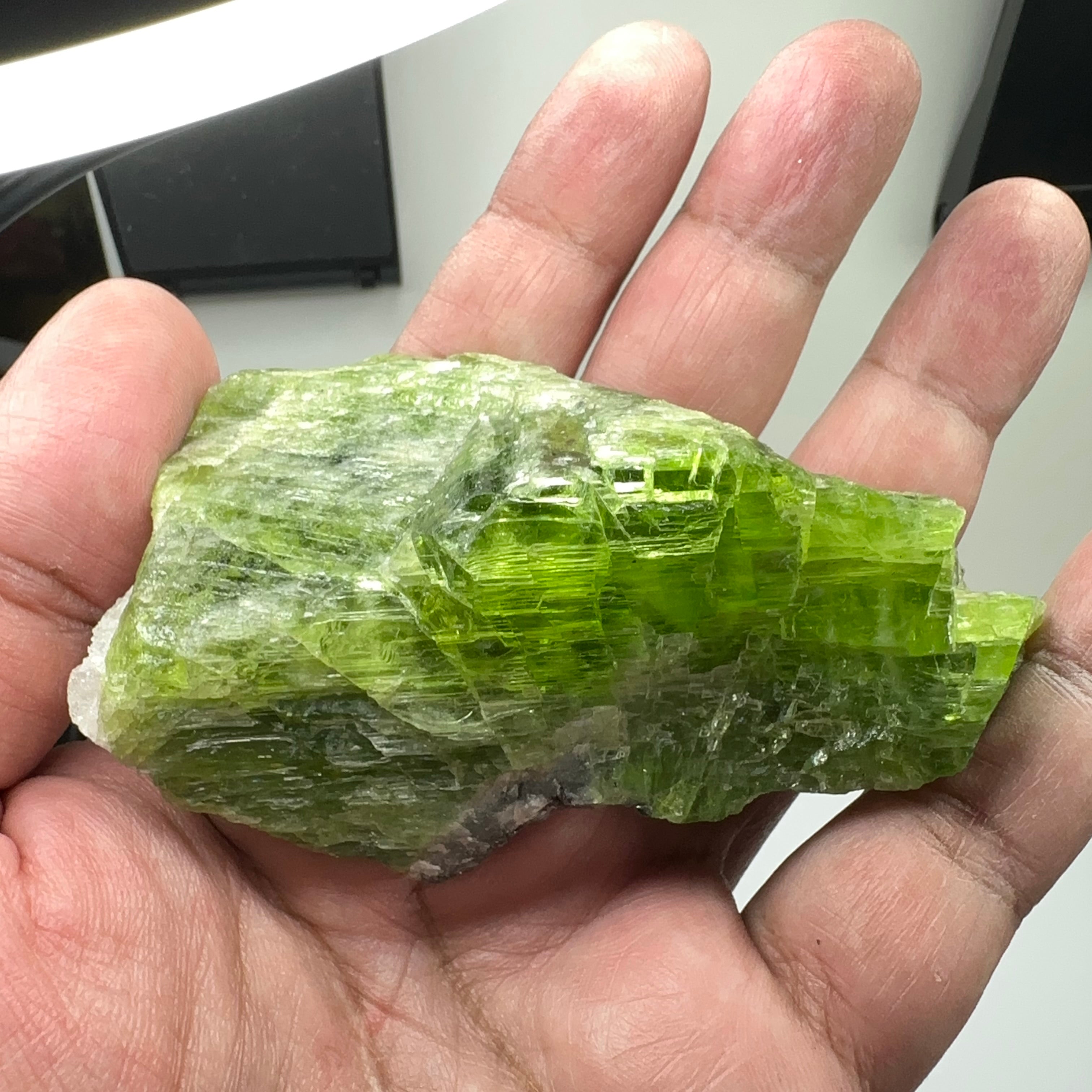 Tremolite Crystal from Merelani, 164.90gm, Rare, fully crystalized and etched from all sides, looks like multiple crystals formed together, gemmy