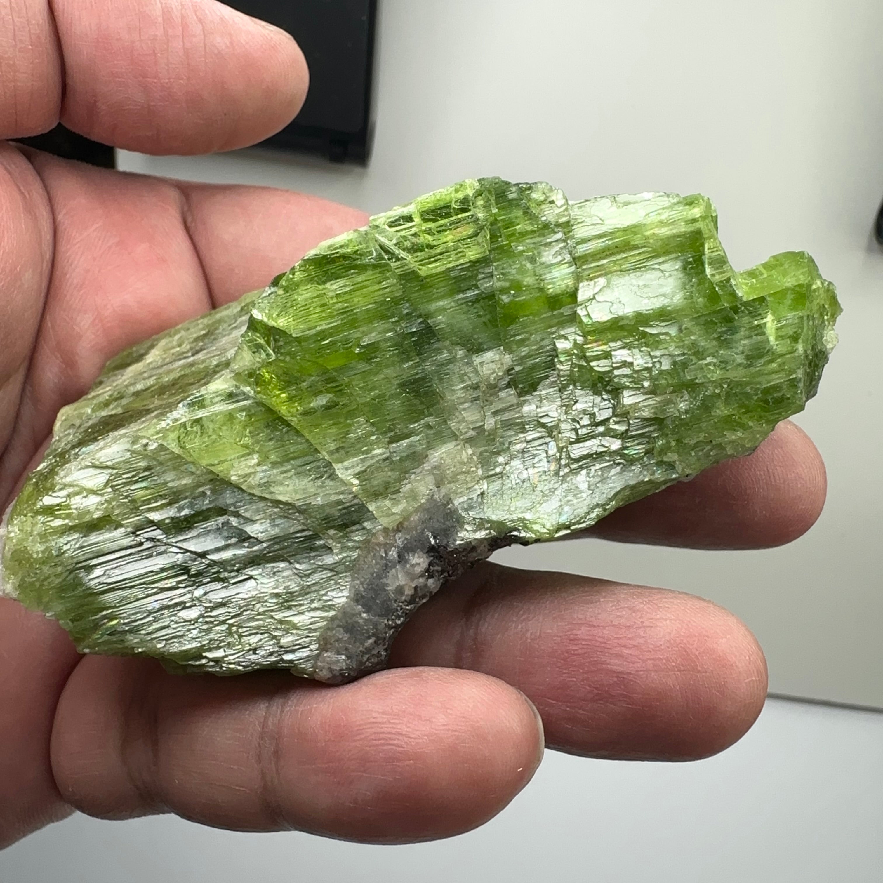 Tremolite Crystal from Merelani, 164.90gm, Rare, fully crystalized and etched from all sides, looks like multiple crystals formed together, gemmy