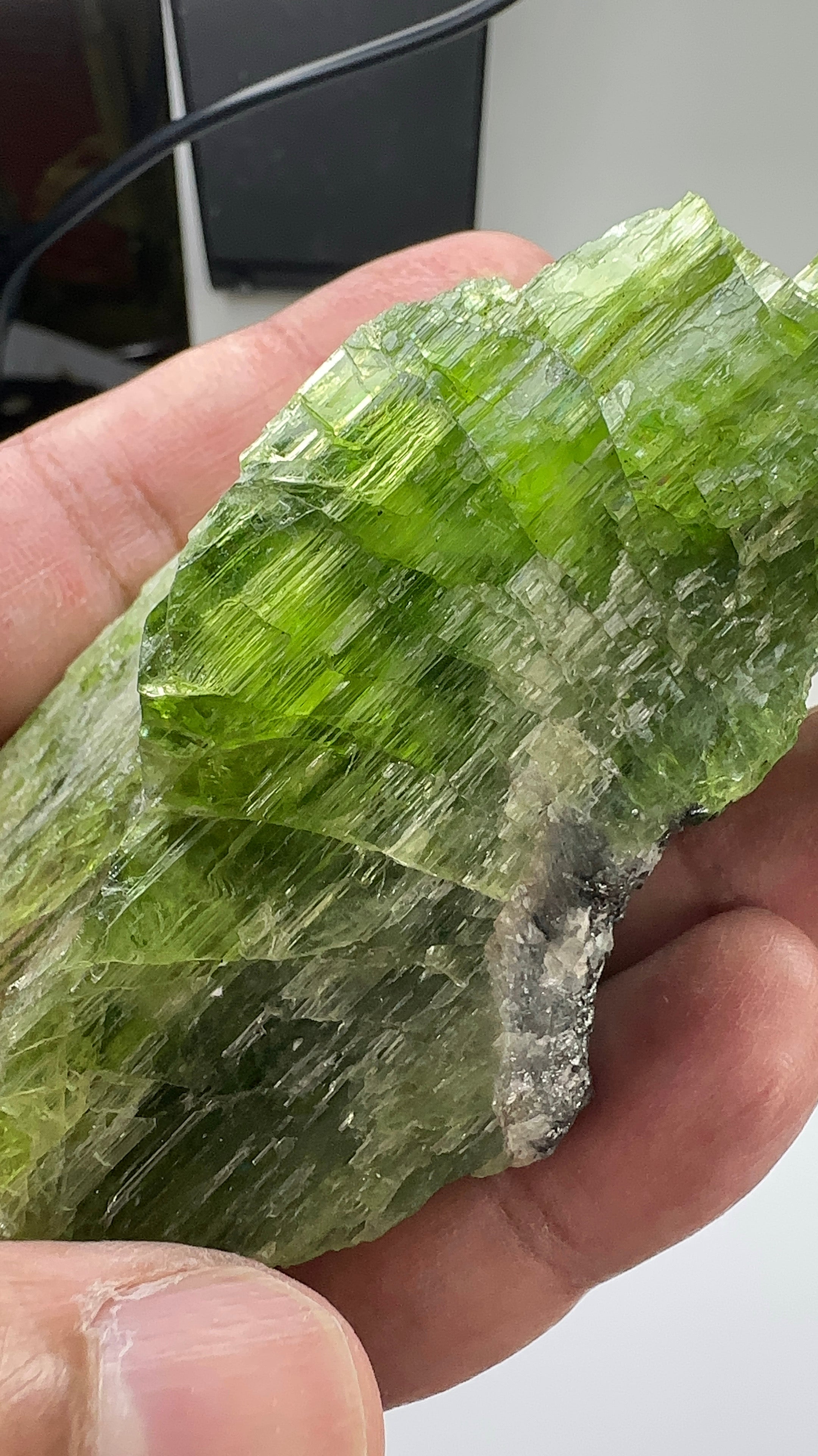 Tremolite Crystal from Merelani, 164.90gm, Rare, fully crystalized and etched from all sides, looks like multiple crystals formed together, gemmy