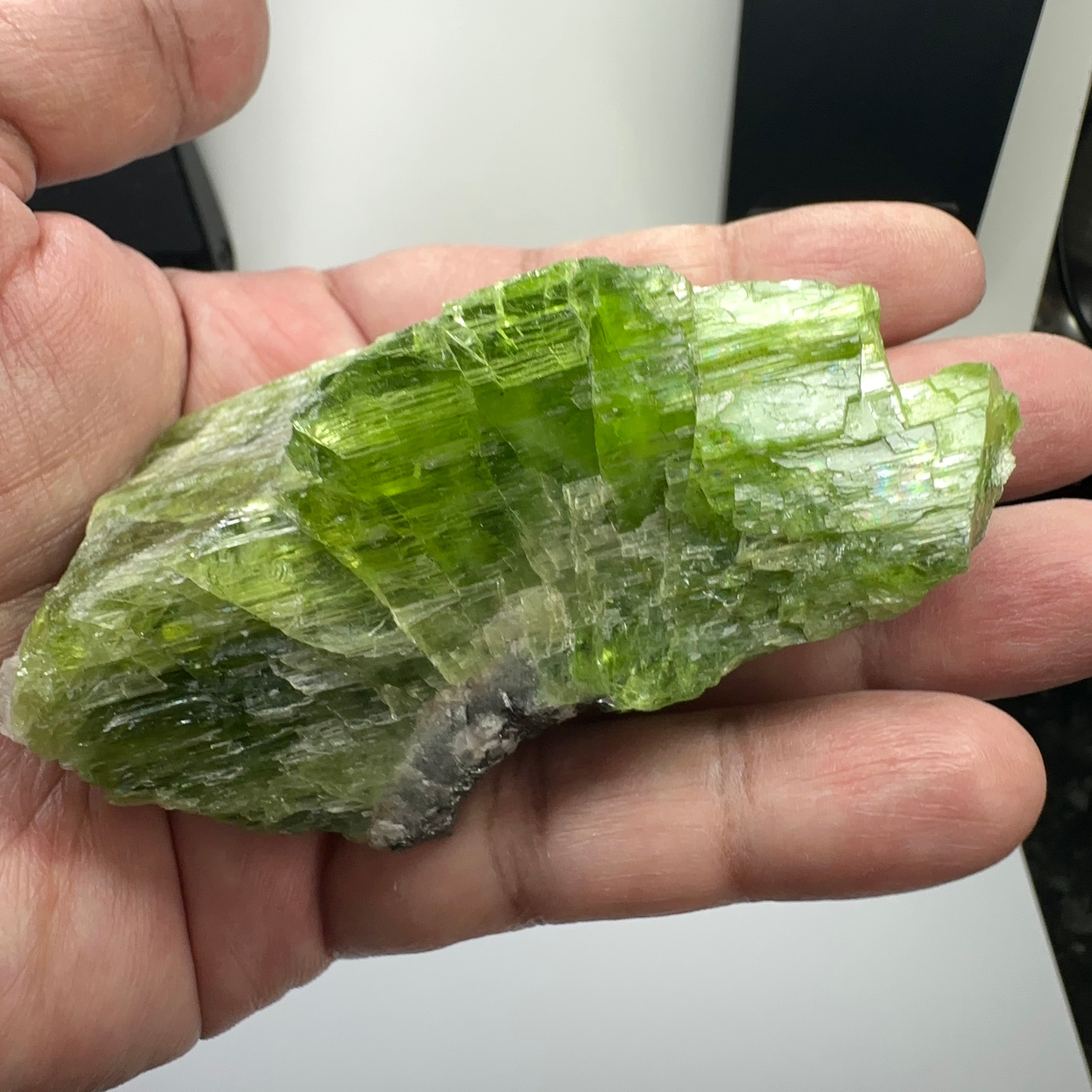 Tremolite Crystal from Merelani, 164.90gm, Rare, fully crystalized and etched from all sides, looks like multiple crystals formed together, gemmy