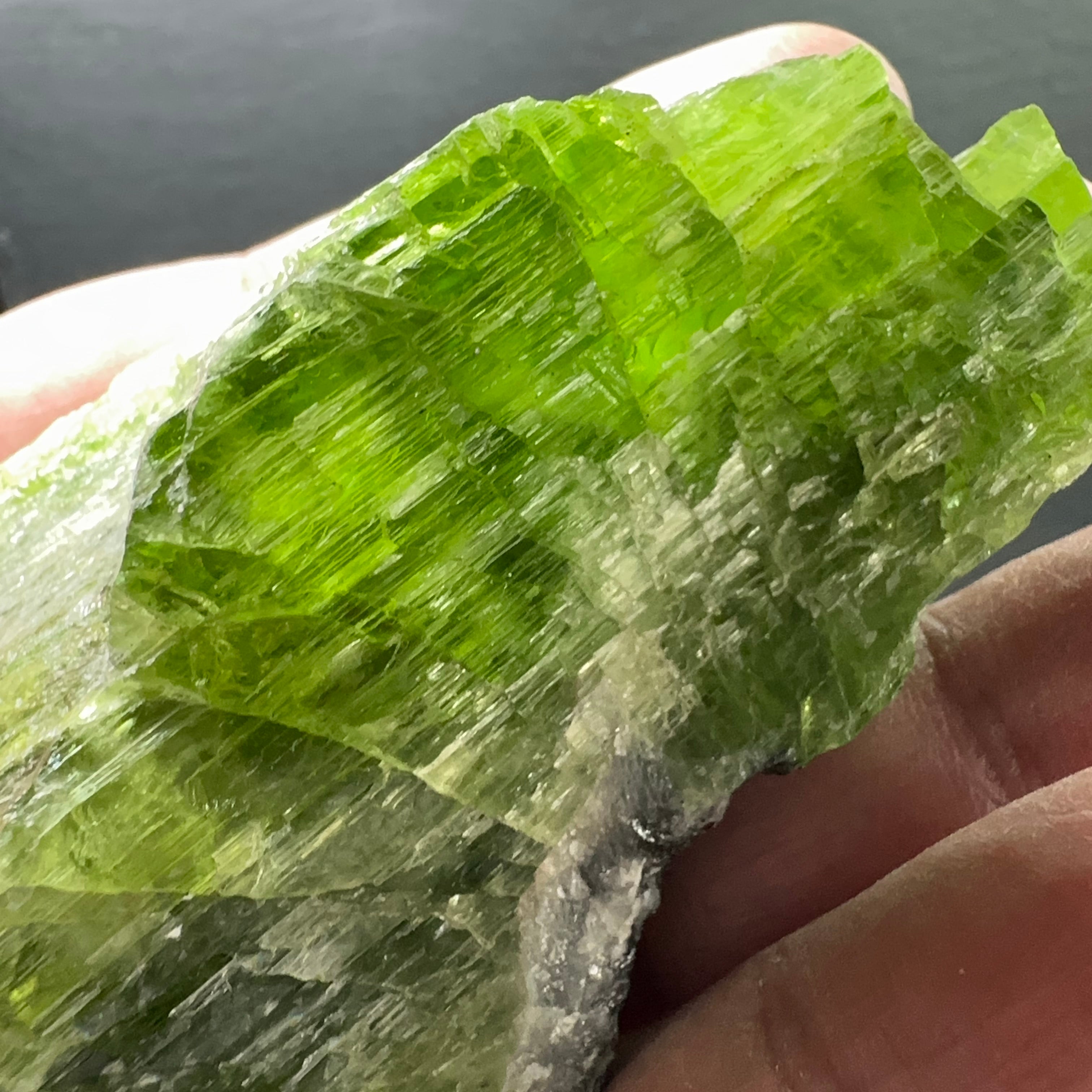 Tremolite Crystal from Merelani, 164.90gm, Rare, fully crystalized and etched from all sides, looks like multiple crystals formed together, gemmy