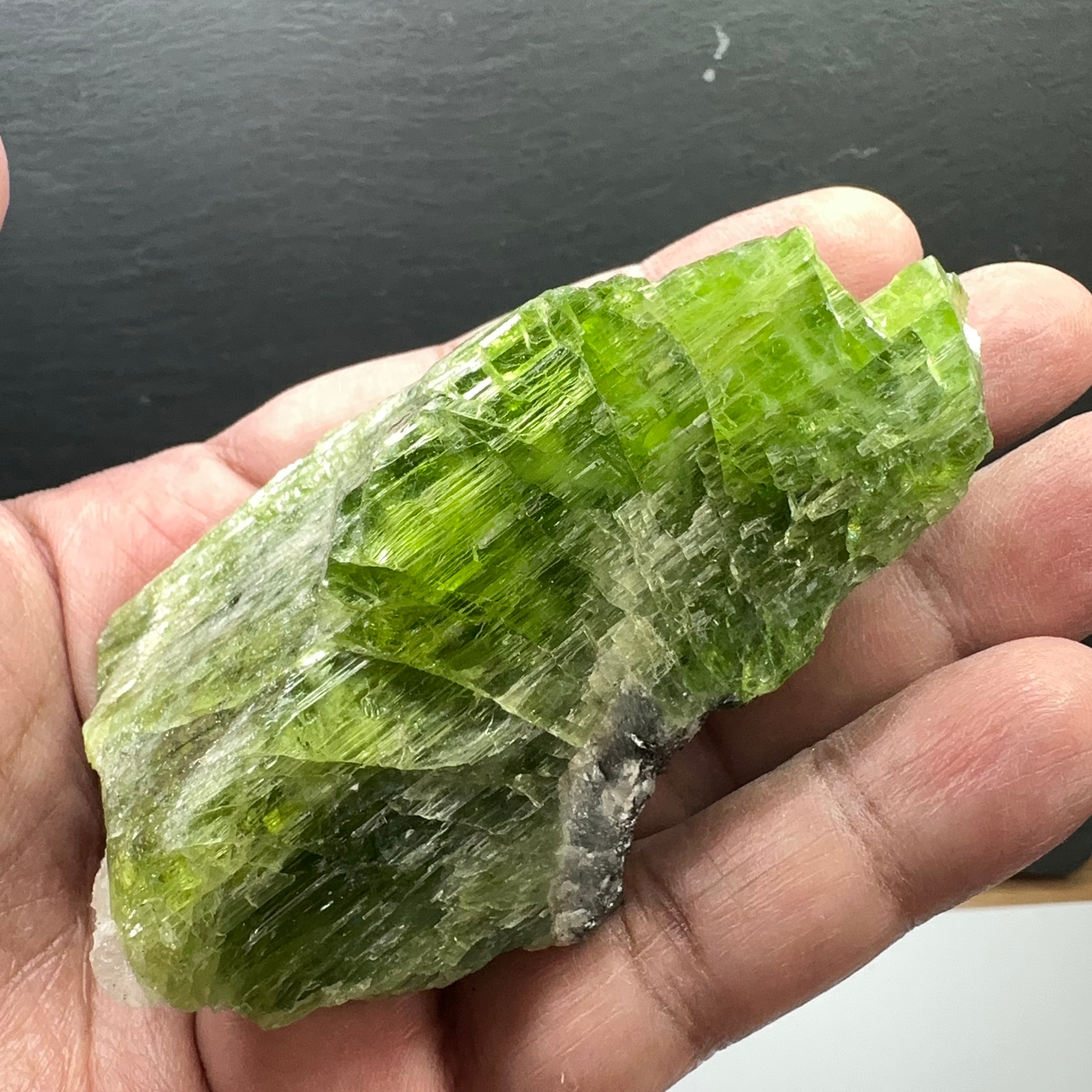 Tremolite Crystal from Merelani, 164.90gm, Rare, fully crystalized and etched from all sides, looks like multiple crystals formed together, gemmy