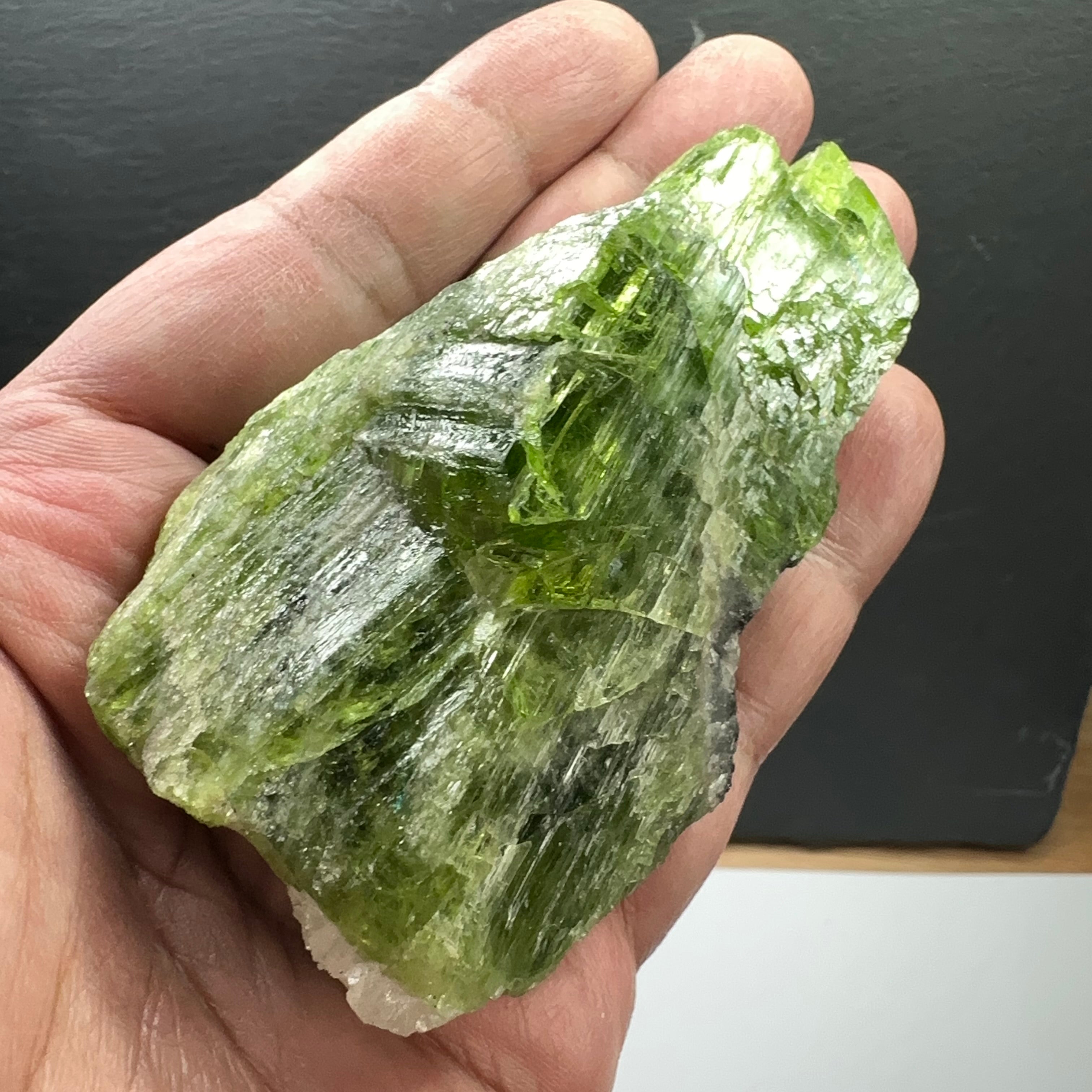 Tremolite Crystal from Merelani, 164.90gm, Rare, fully crystalized and etched from all sides, looks like multiple crystals formed together, gemmy