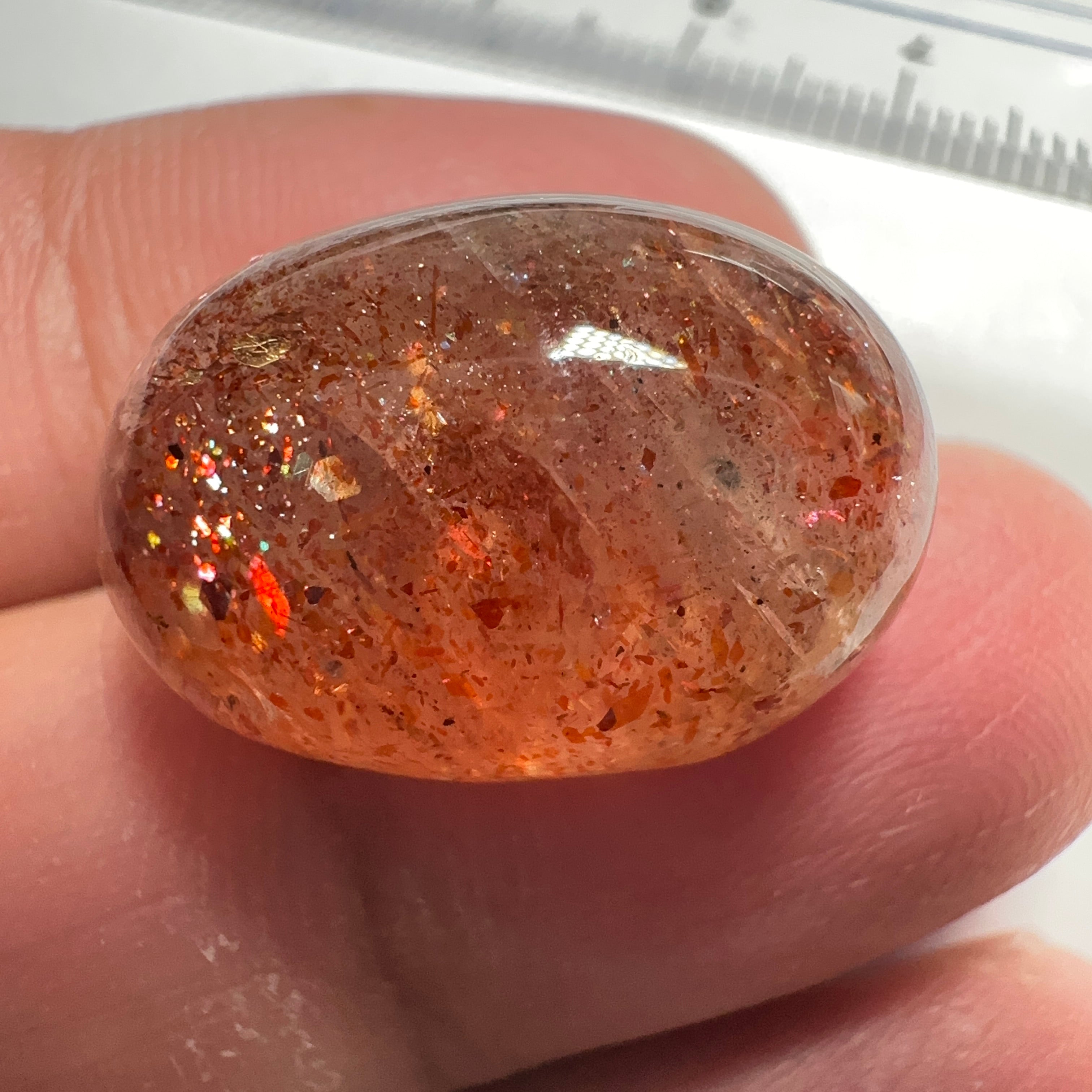 Confetti Sunstone, 23.80ct, Tanzania, Untreated Unheated.