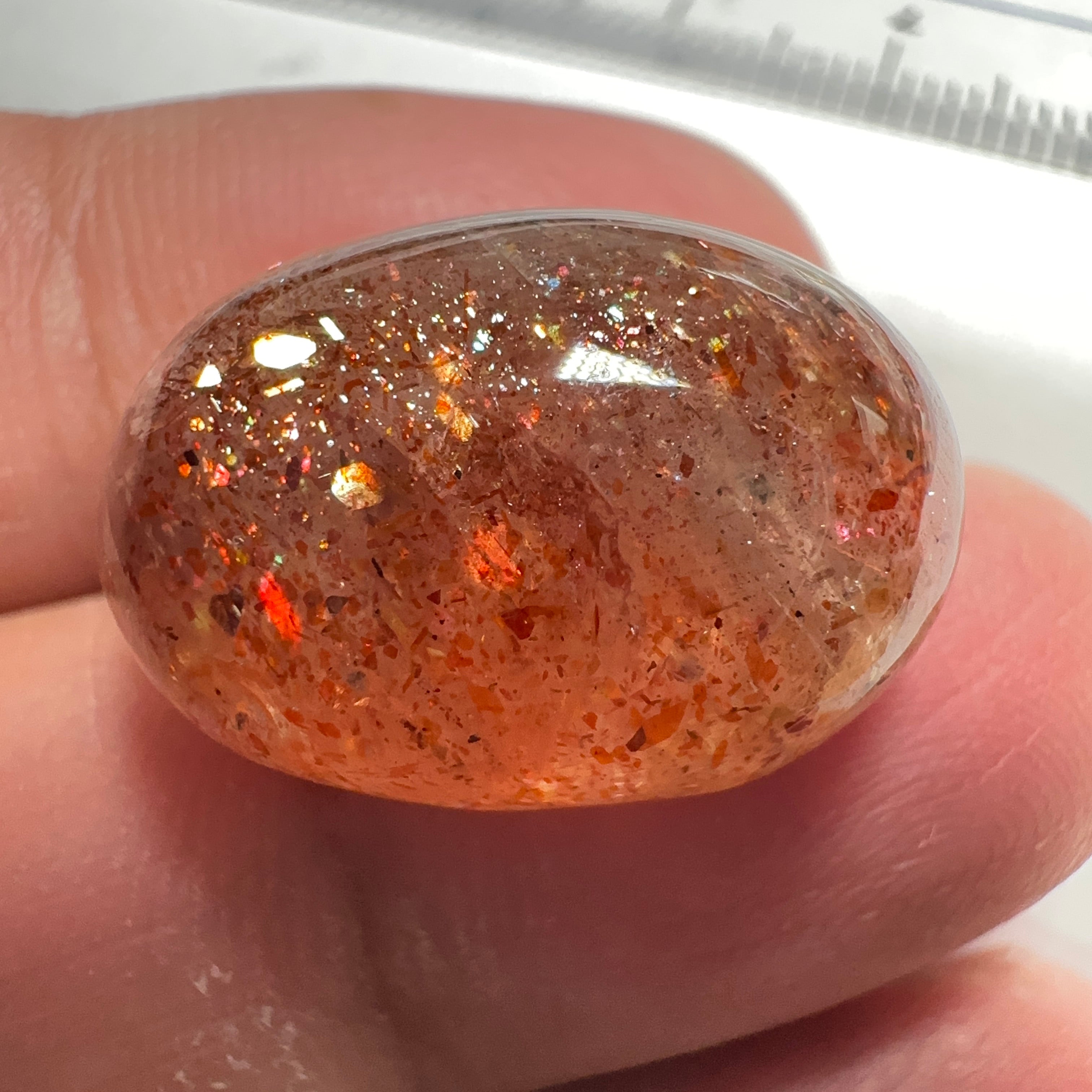 Confetti Sunstone, 23.80ct, Tanzania, Untreated Unheated.