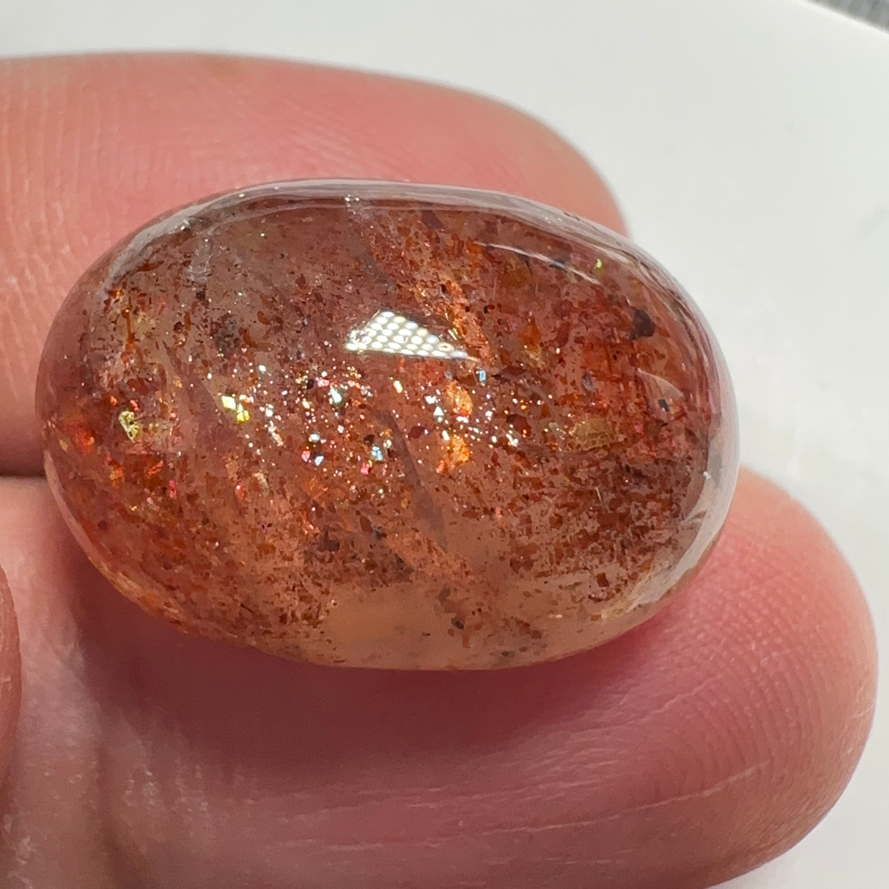 Confetti Sunstone, 23.80ct, Tanzania, Untreated Unheated.