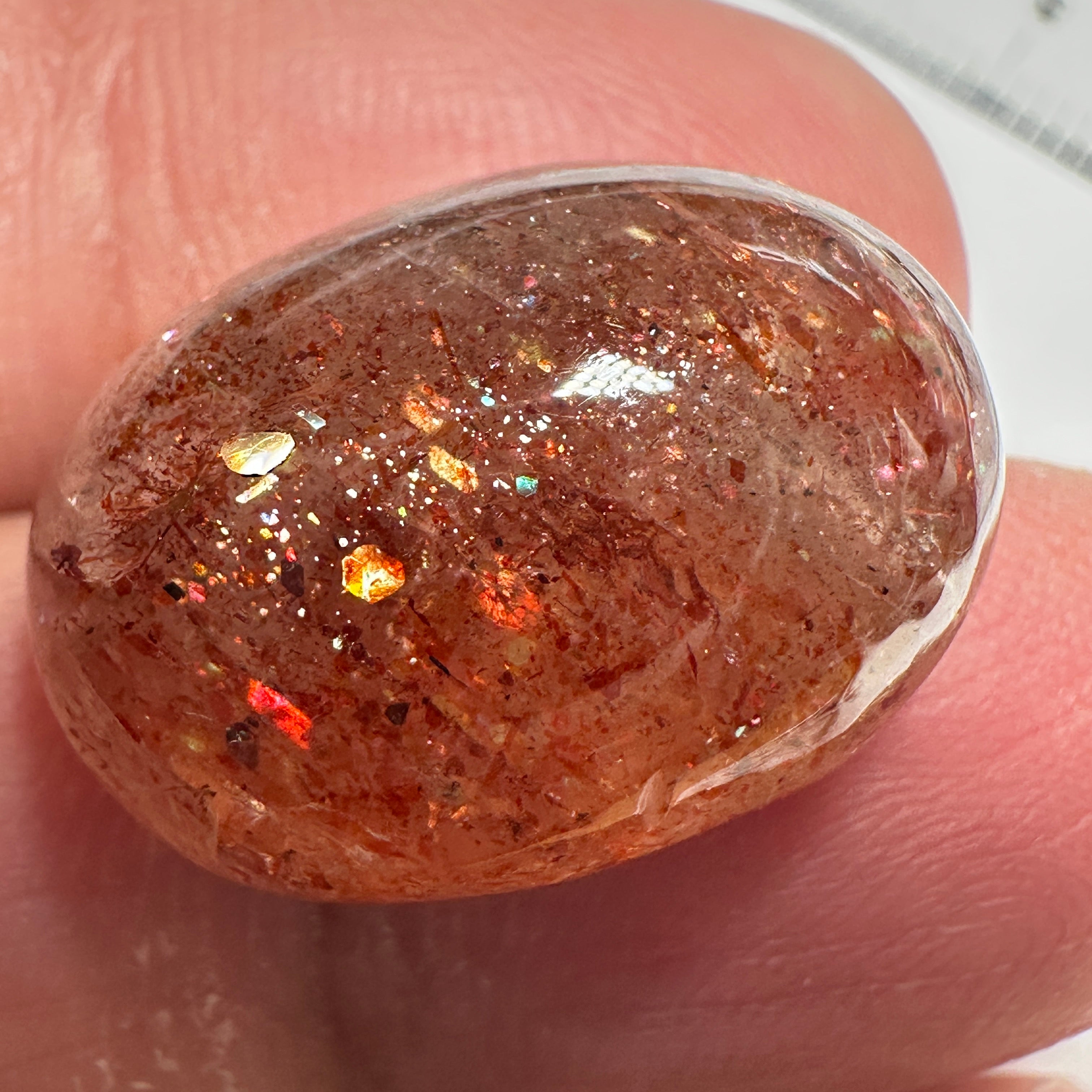 Confetti Sunstone, 23.80ct, Tanzania, Untreated Unheated.