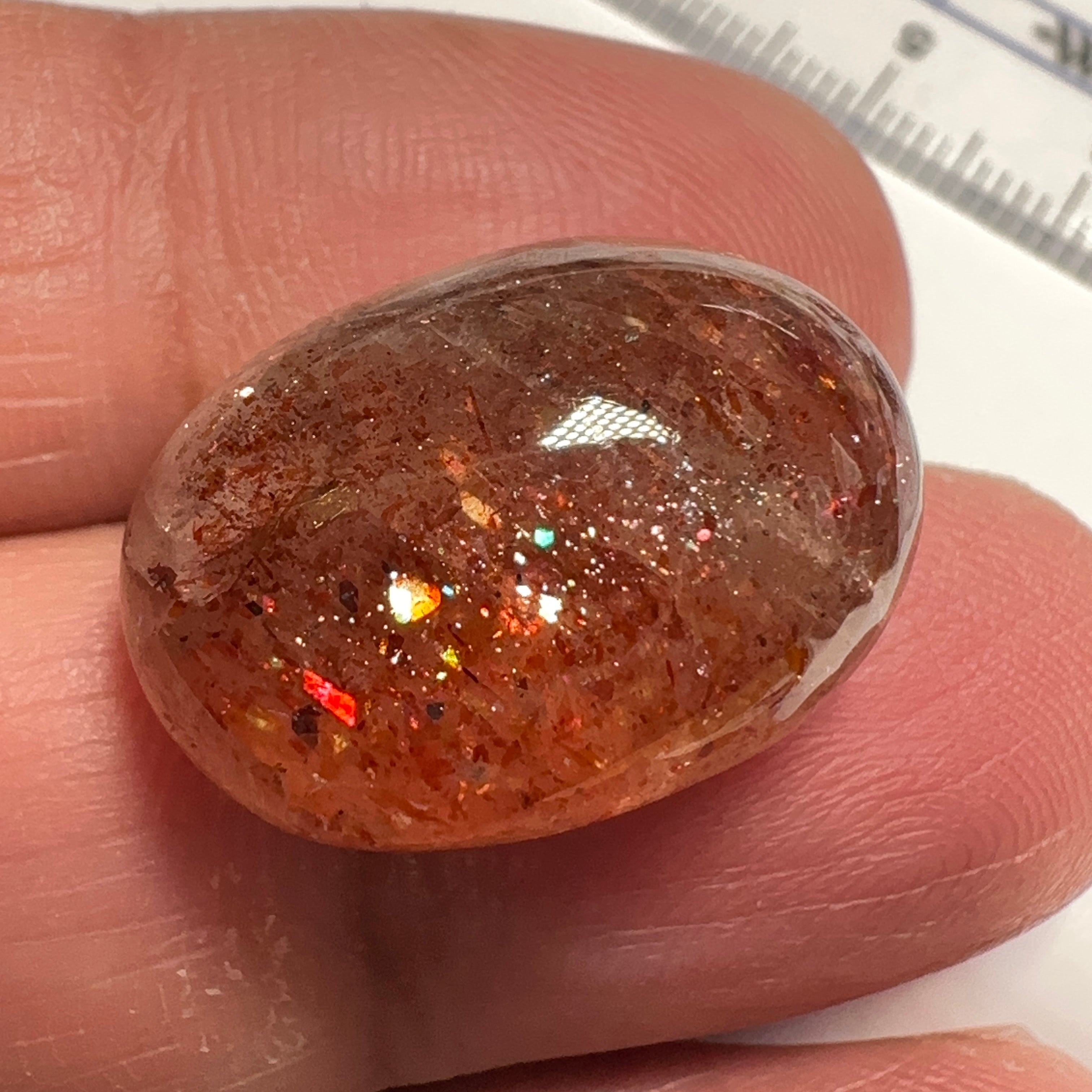 Confetti Sunstone, 23.80ct, Tanzania, Untreated Unheated.