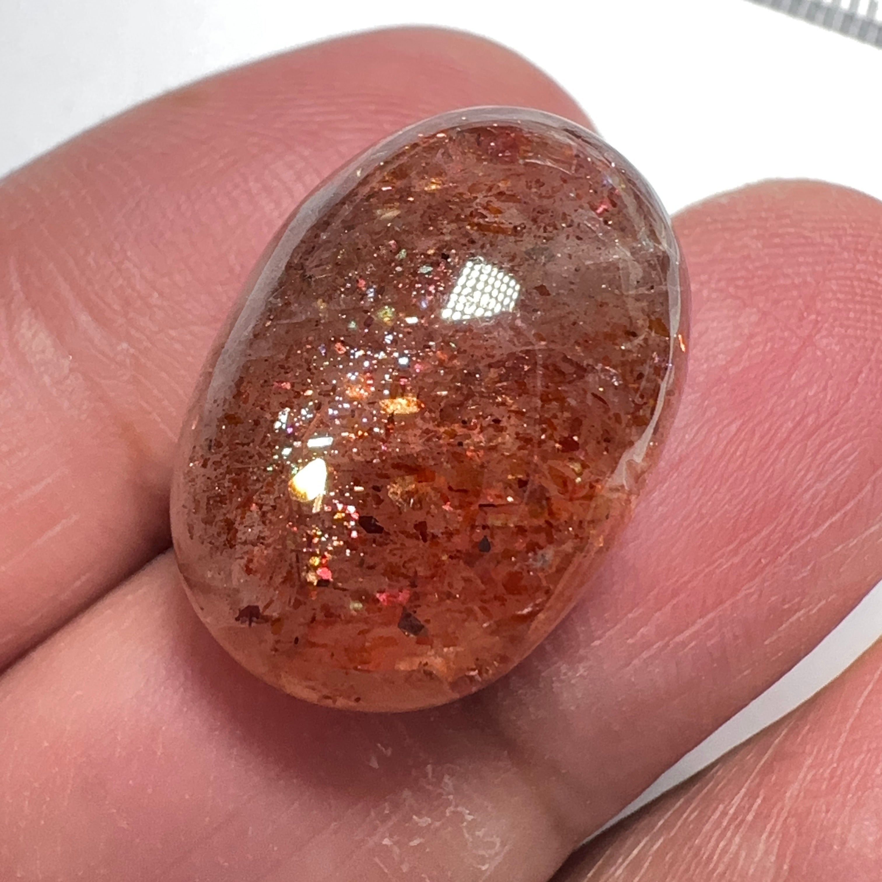 Confetti Sunstone, 23.80ct, Tanzania, Untreated Unheated.