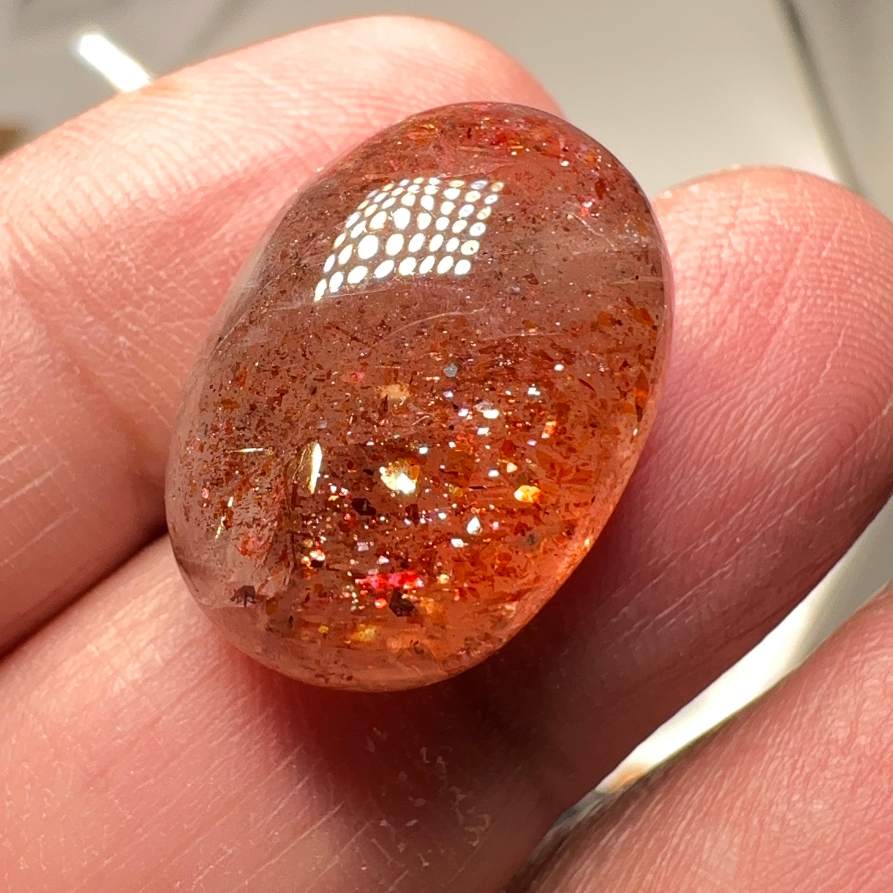 Confetti Sunstone, 23.80ct, Tanzania, Untreated Unheated.