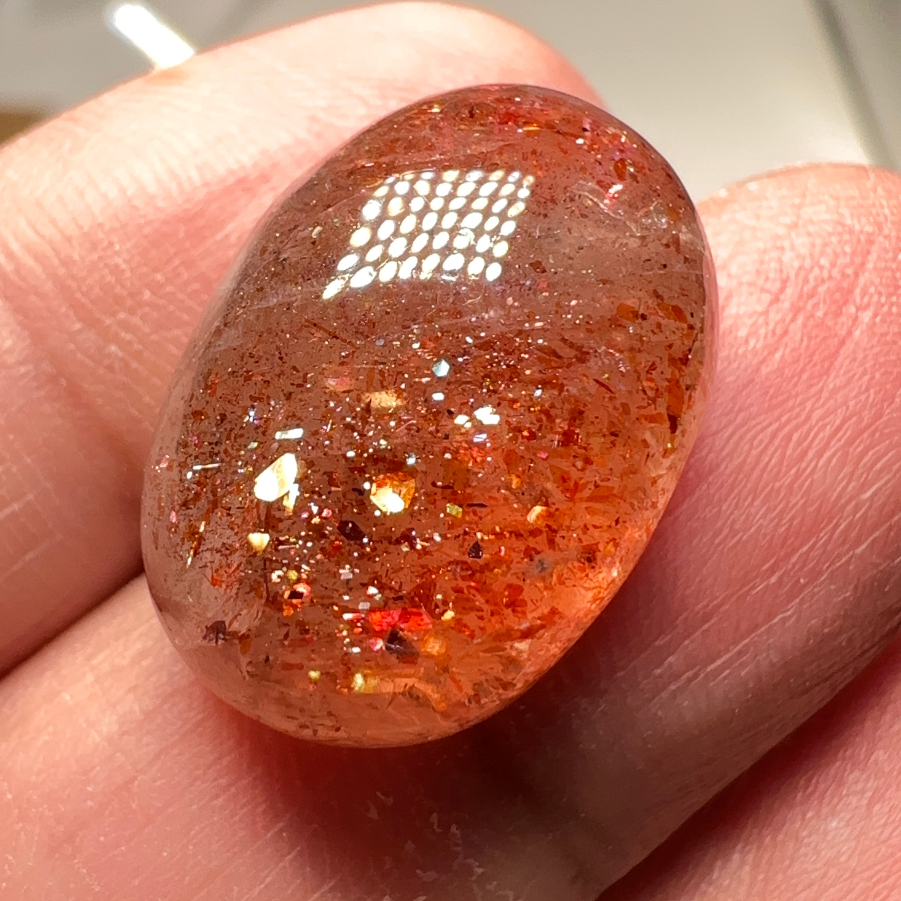 Confetti Sunstone, 23.80ct, Tanzania, Untreated Unheated.