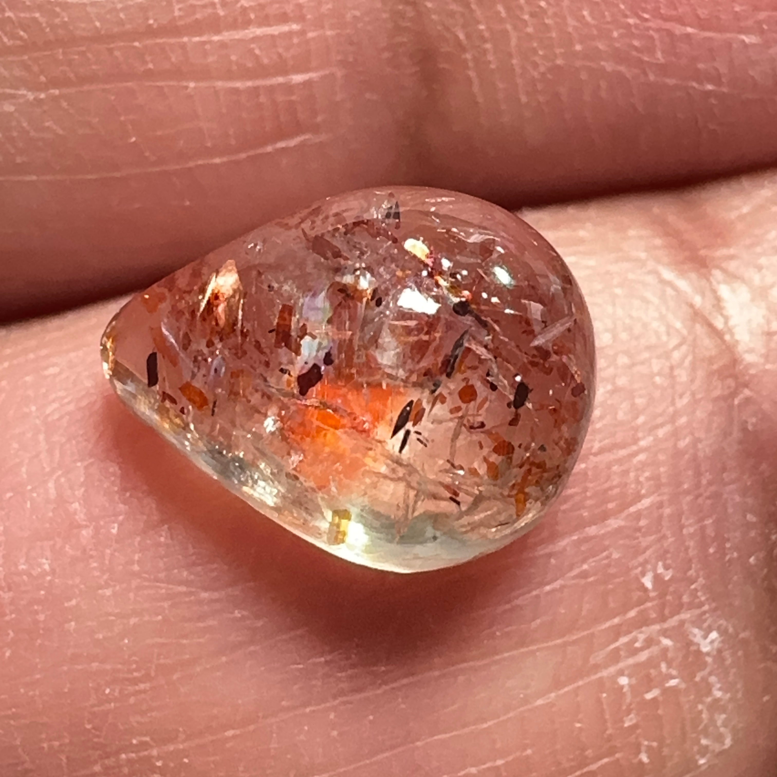 Confetti Sunstone, 3.44ct, Tanzania, Untreated Unheated.