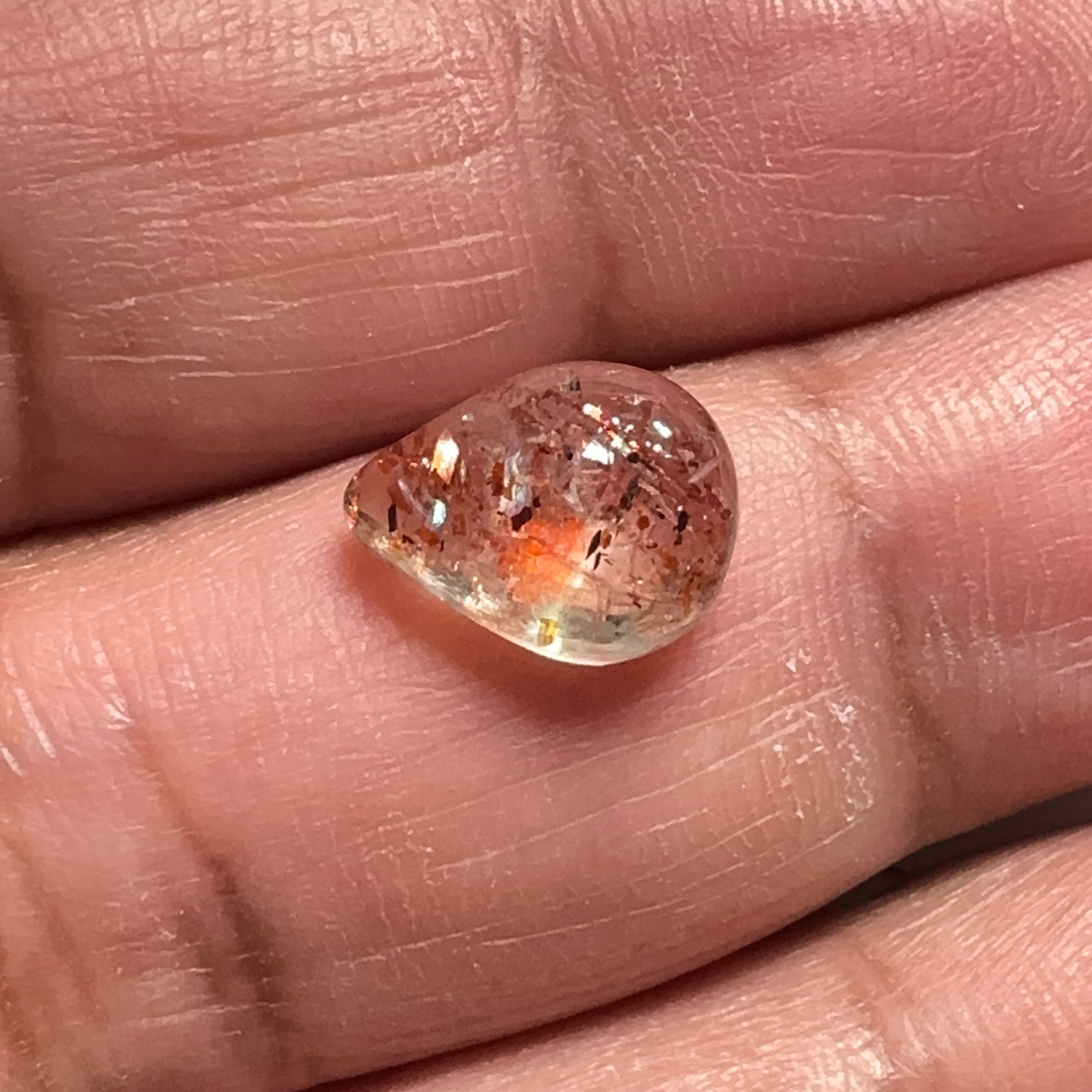 Confetti Sunstone, 3.44ct, Tanzania, Untreated Unheated.